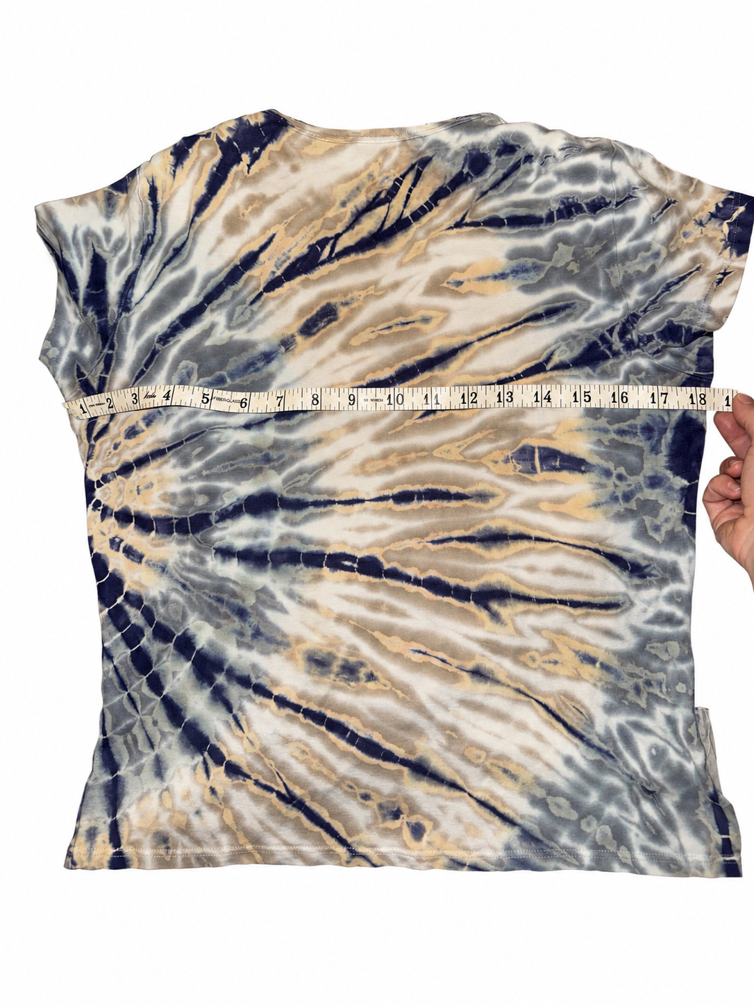 Tryst by Mathew Y2K Tie Dye Patchwork Pocket Baby Tee Top Medium