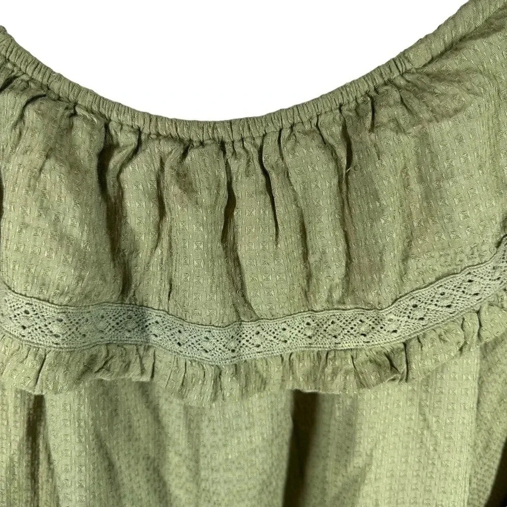 Promesa NWT Prairie Collar Green Button Front size Small NWT Feminine Girlie