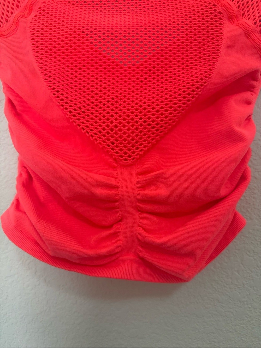 FP Movement Free People Free For All Short Sleeve Mesh Top Hot Watermelon XS/S