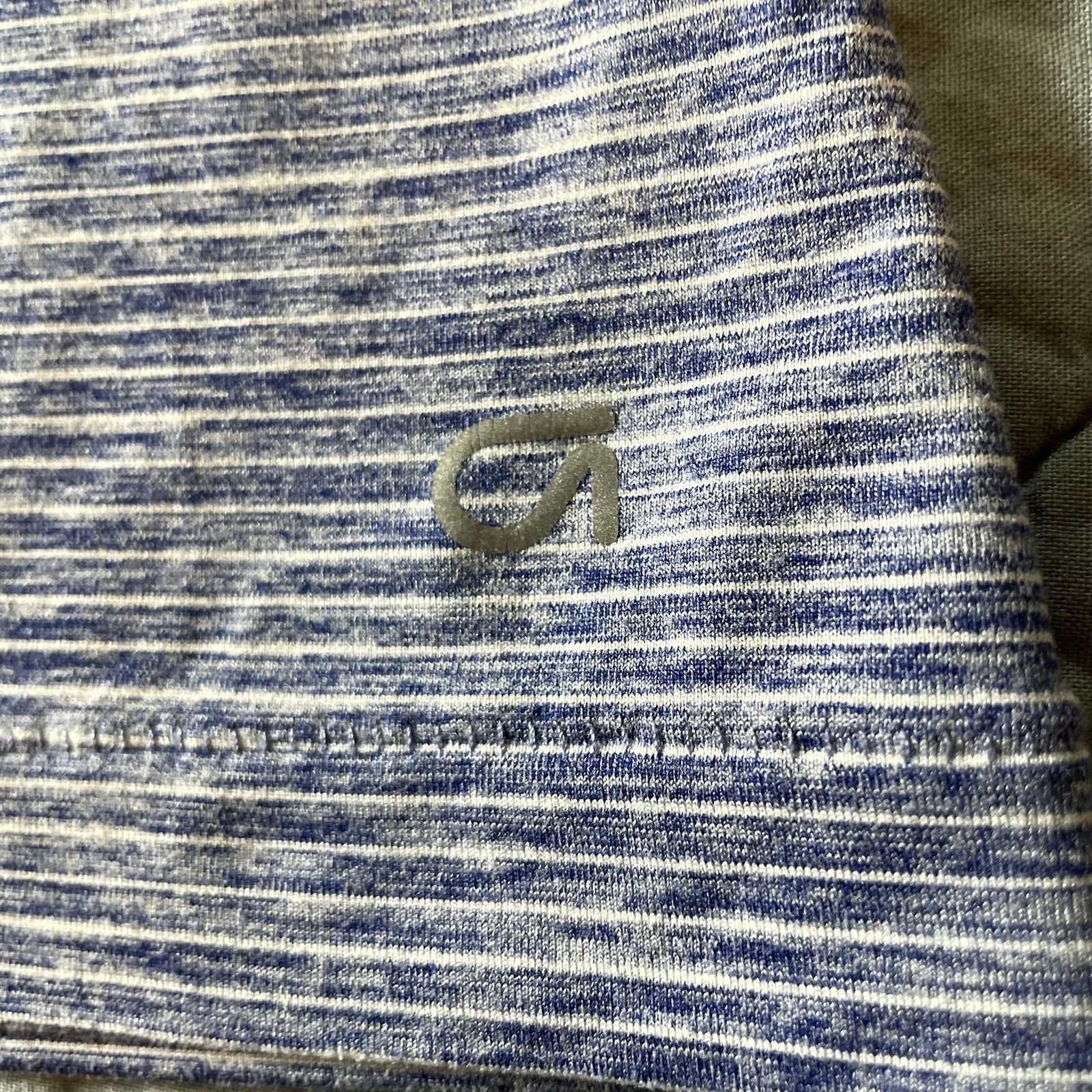 Gap Fit Tank Top Womens XS Blue Striped Gym Exercise Yoga Racerback GapFit