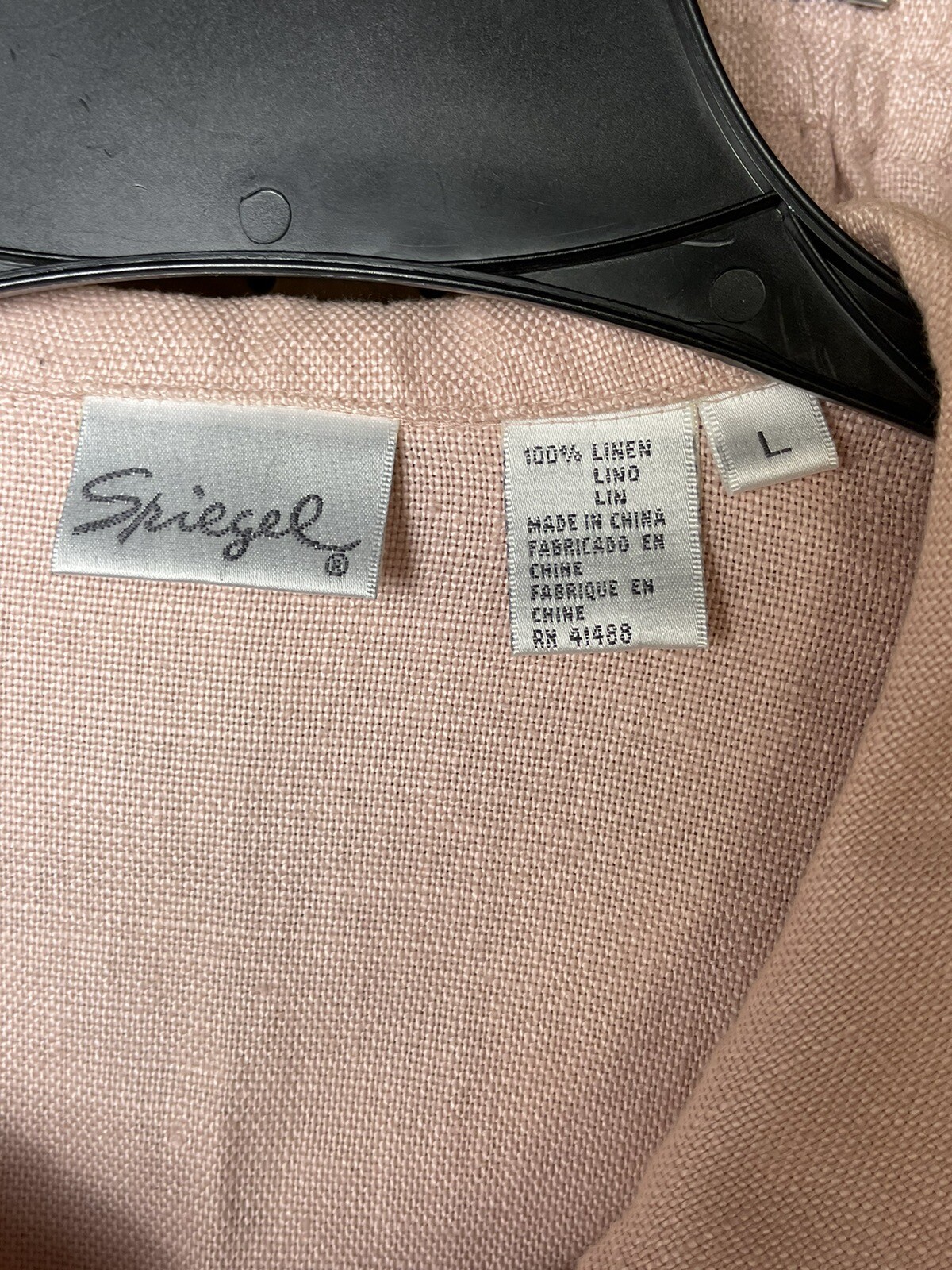 Spiegel Women’s Linen Light Pink Top Jacket & Pants Size 14 EUC Beautiful