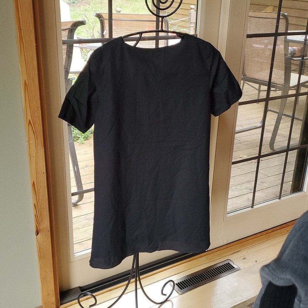 Eve Gravel Monochrome Artistic Graphic Short Sleeve Sz. S Top/Dress