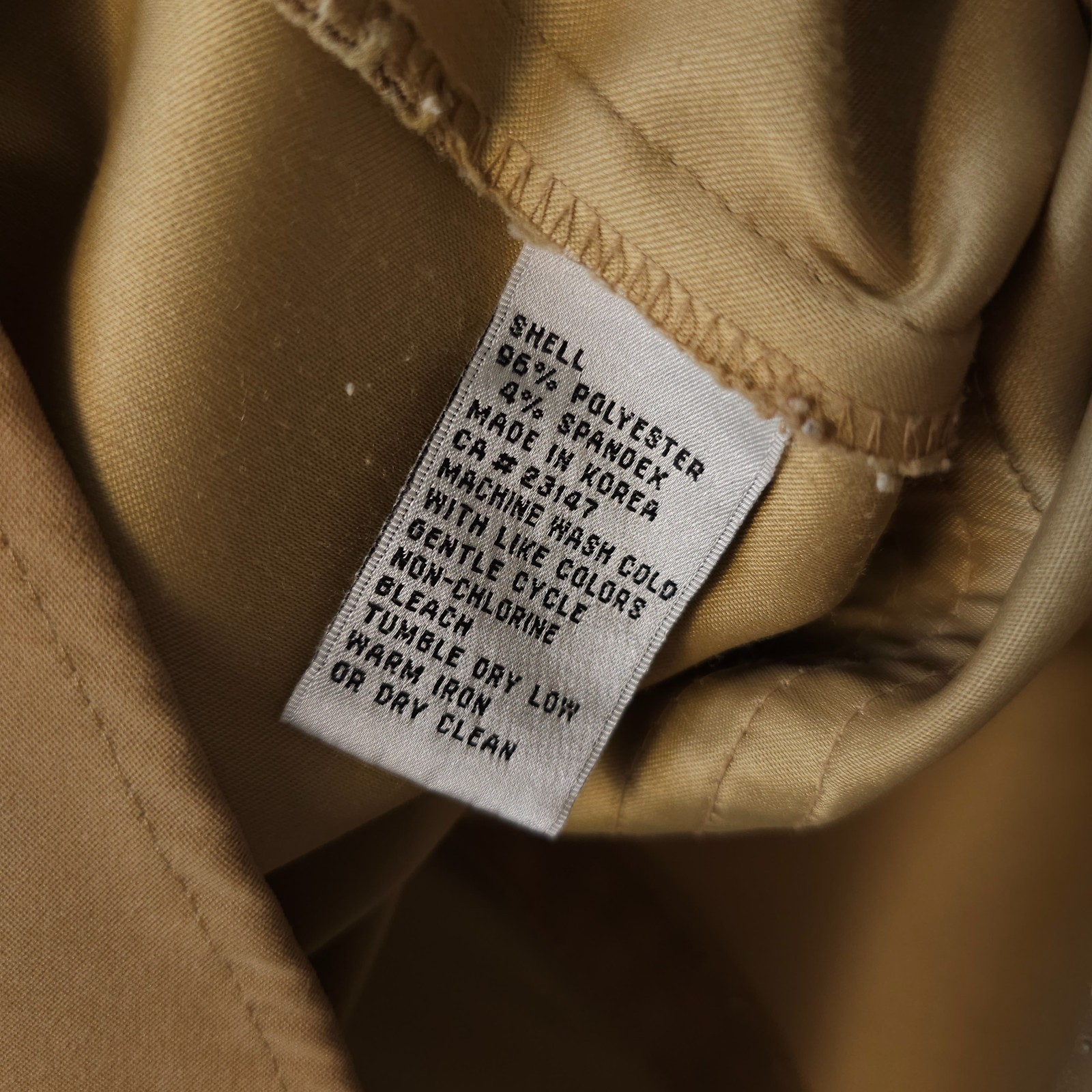 Vintage Talbots Shirt Womens SP Tan Button Up Faux Suede Career Office Stretch