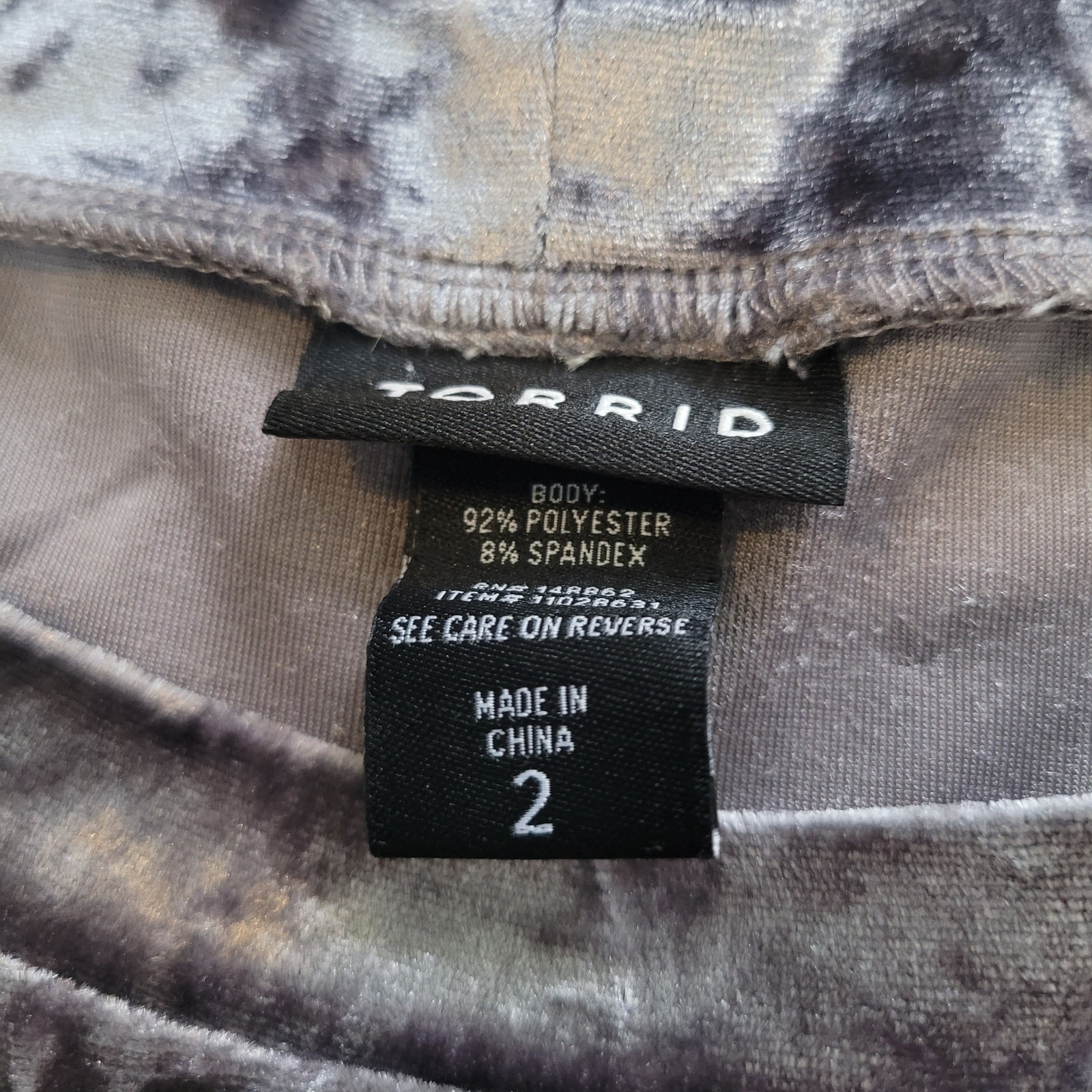 Torrid Size 2X Heather Grey Crushed Velvet Short Sleeve Tee Top Holiday