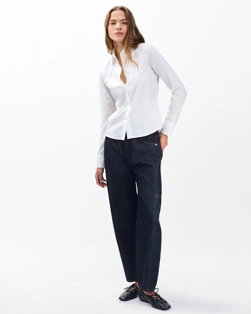 NWT $ 268 Rag & Bone Women’s Dayton Poplin Shirt In White Size: Medium