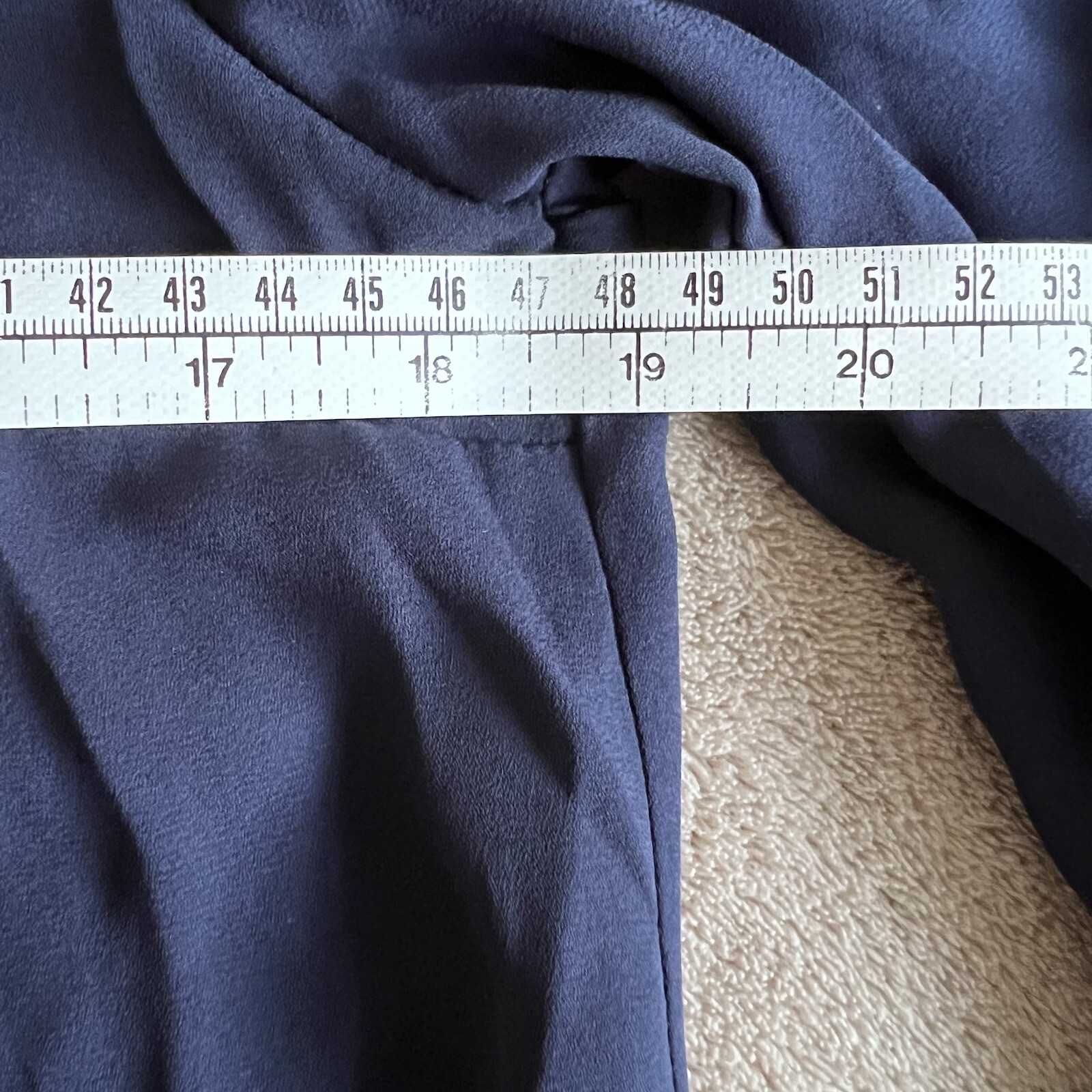 F&F Navy Blue Chiffon Long Sleeve Tunic UK 8-10 *in exc cond*