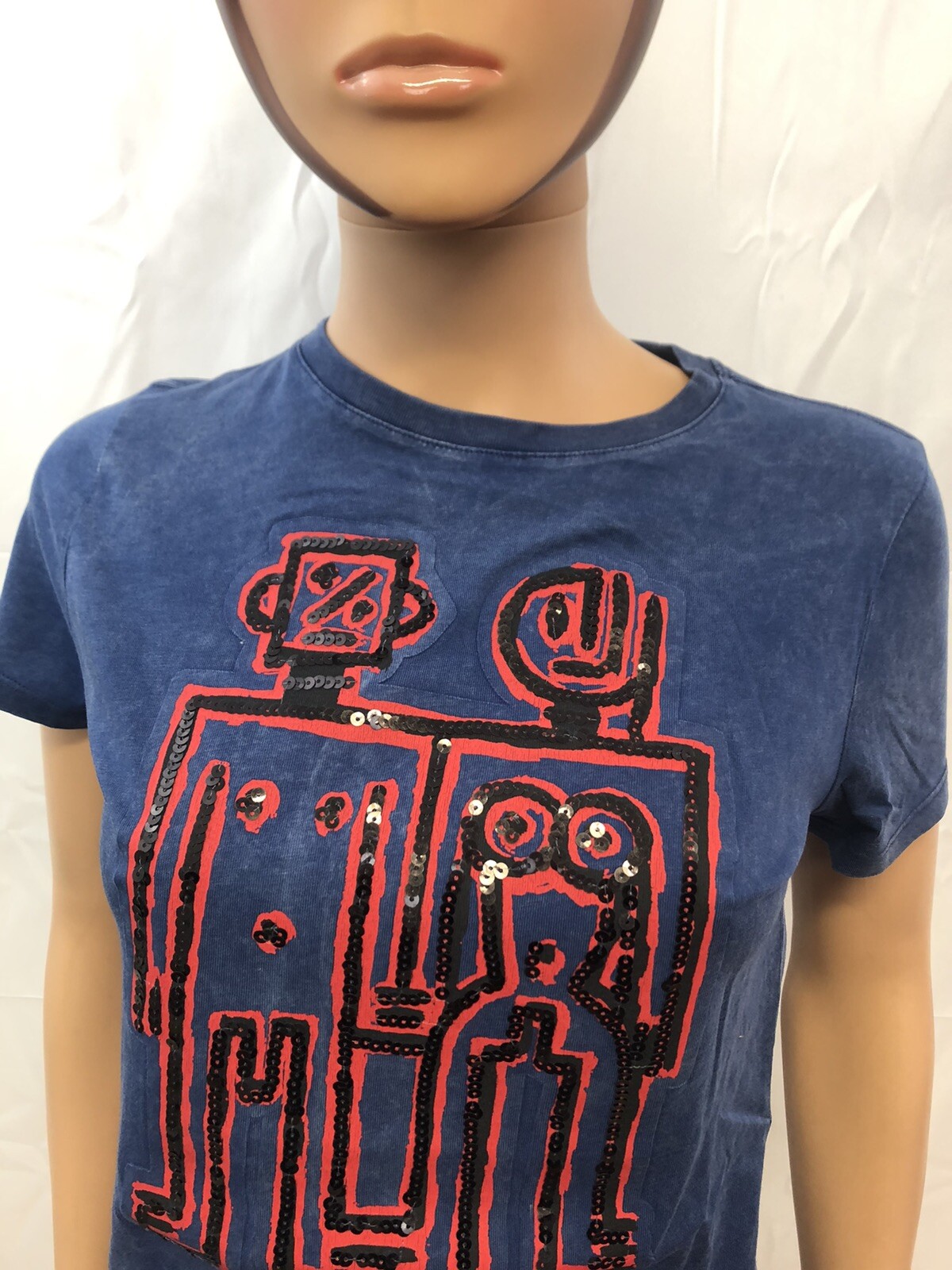 Desigual Women’s T-Shirt Multiple Sizes Available Colors Blue New !!