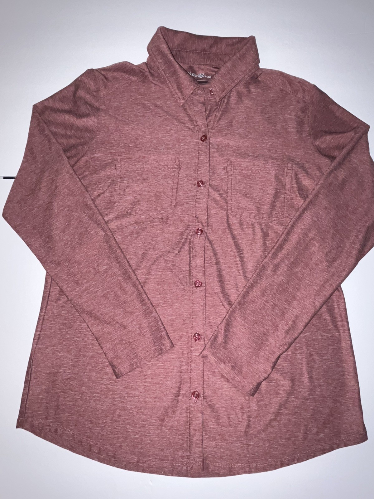 Eddie Bauer Casual Long Sleeve Performance Button Up Shirt Womens Medium Hiking
