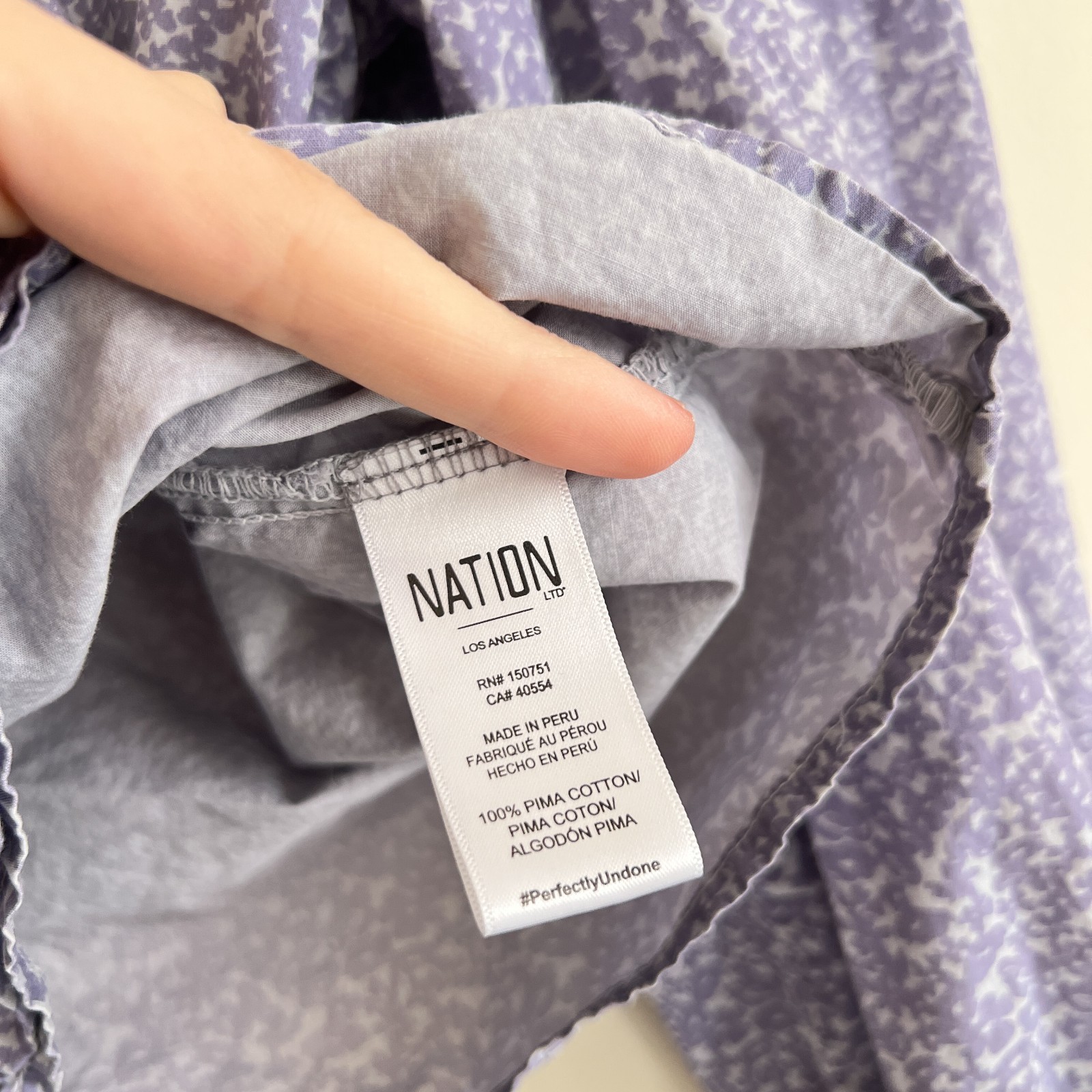 Nation LTD Purple Floral Printed Chantelle Victorian Crop Blouse Size Medium