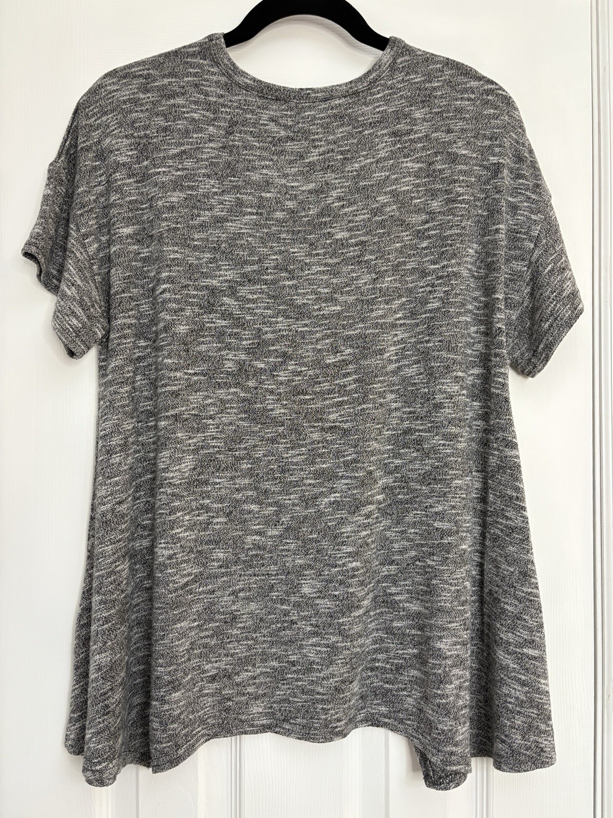Juicy Couture Y2K Aesthetic Short Sleeve Gray Top Sharkbite Hem Large