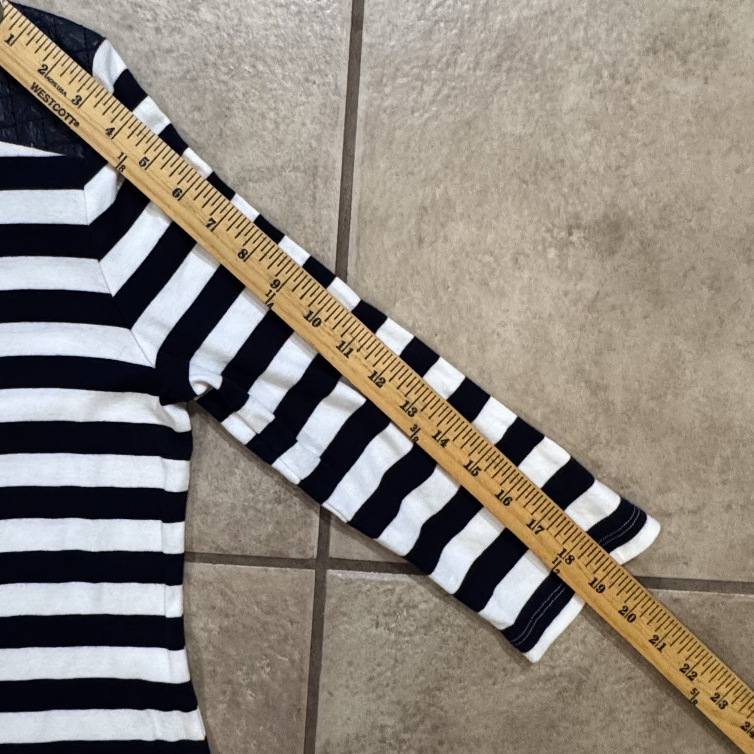 Womens Tommy Hilfiger Gray & Black Striped Boat Neck Shirt 100% Cotton Medium