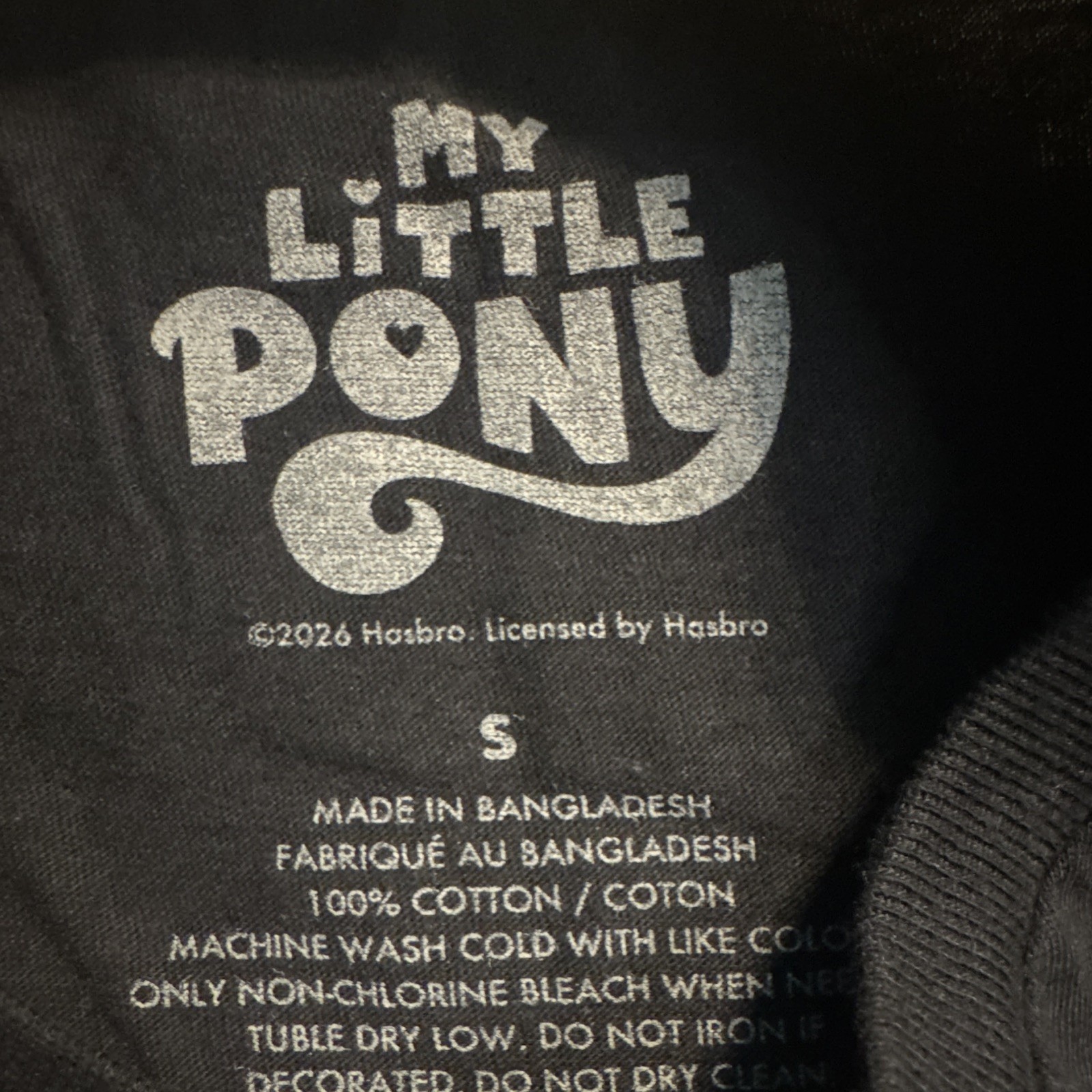 Hot Topic My Little Pony Derpy Hooves “Muffins” Black T-Shirt Men’s S