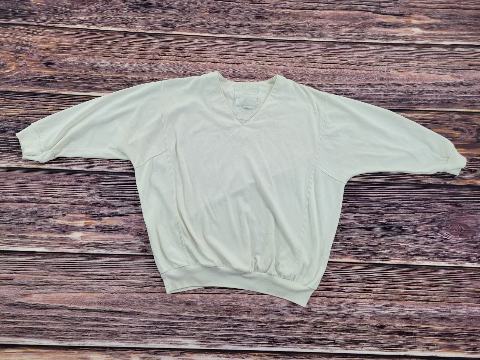 Karen Scott Sport Banded Hem Dolman Sleeve Pullover Top Size S Taiwan ROC