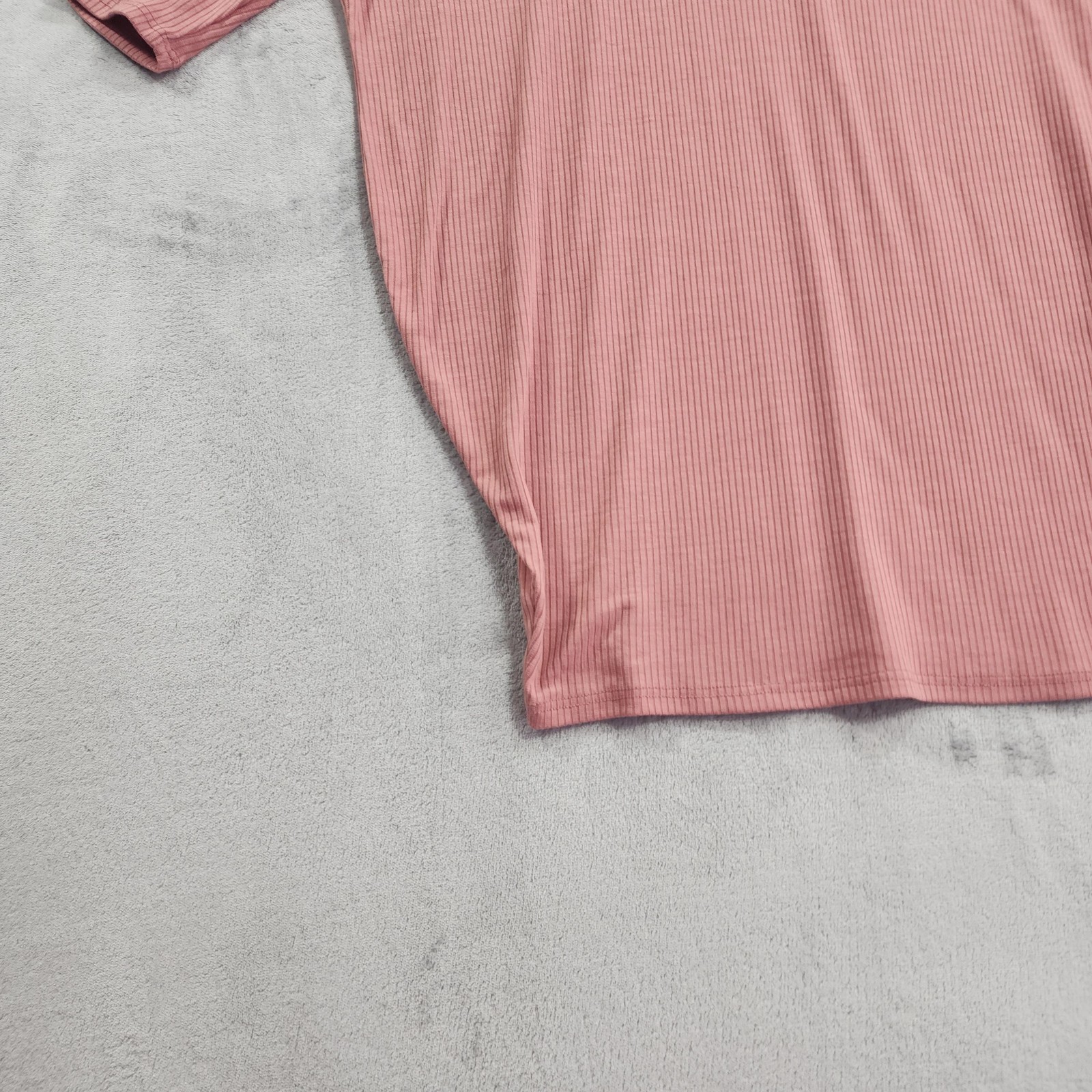NEW Agnes & Dora Top Womens XS Pink Dolman Tunic Scoop Neck Ribbed Stretch