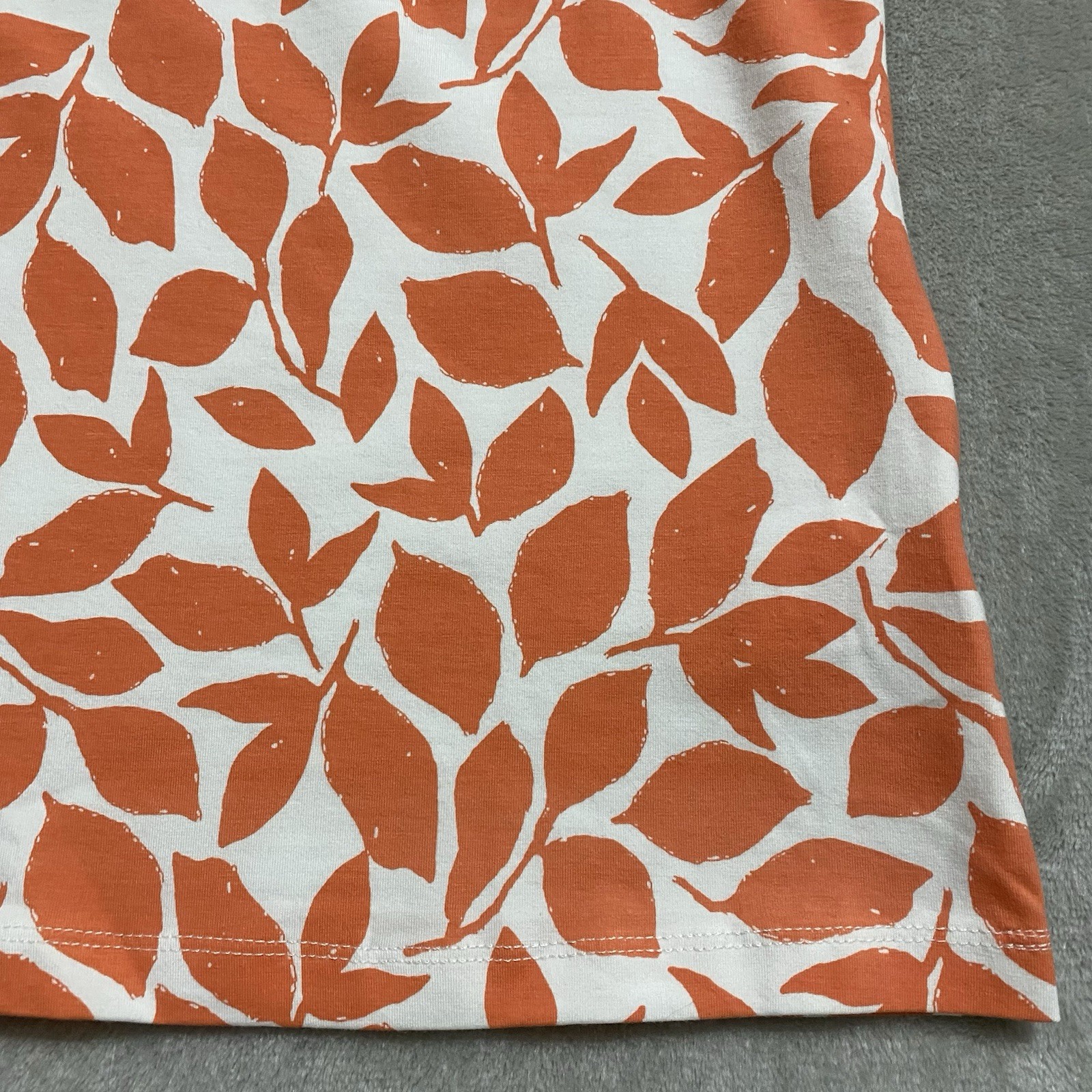 Hearts Of Palm Blouse Medium Coral Leaf Essential Top Casual Travel Beach
