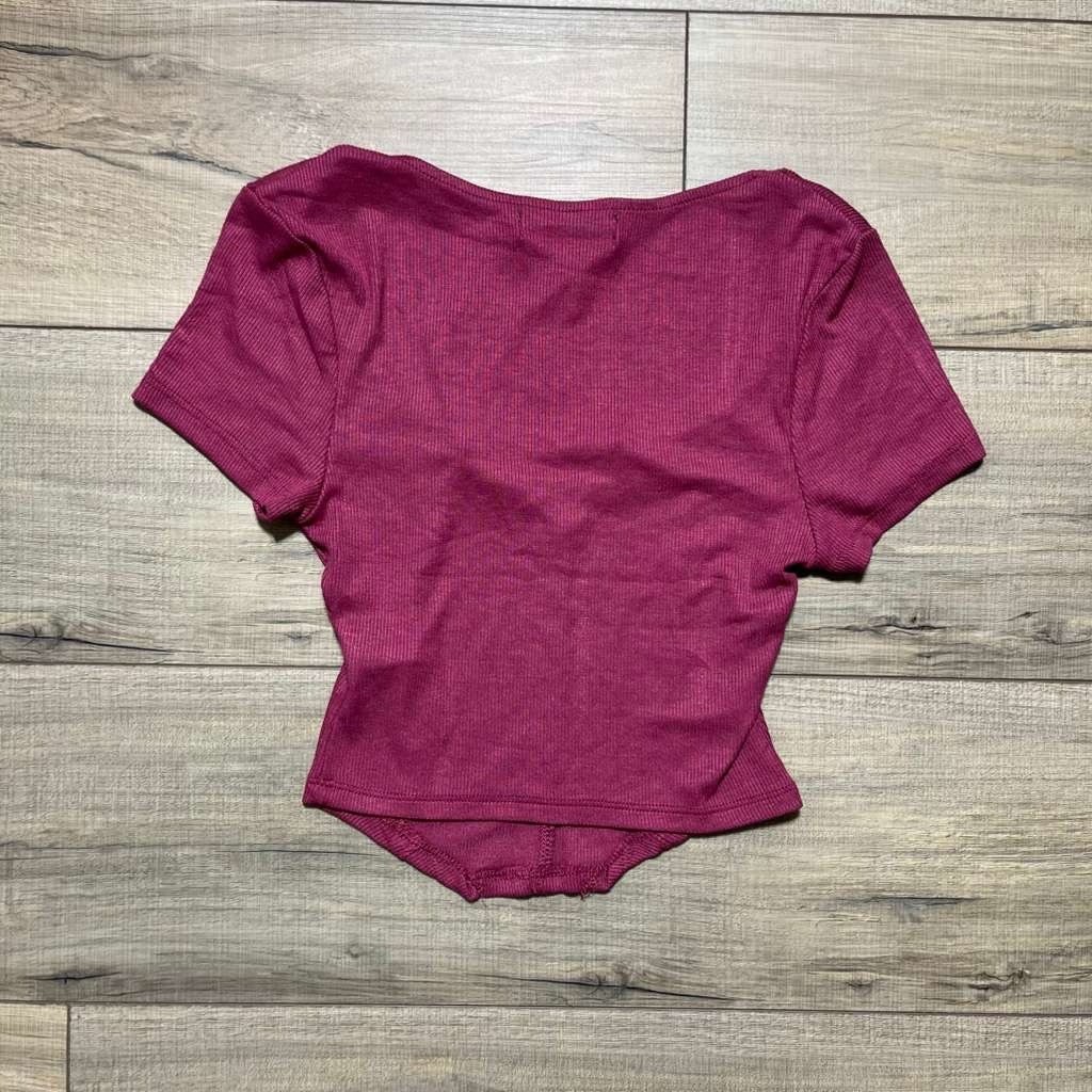 Streetwear Society Womens Ribbed Crop Top Size XS China Rose