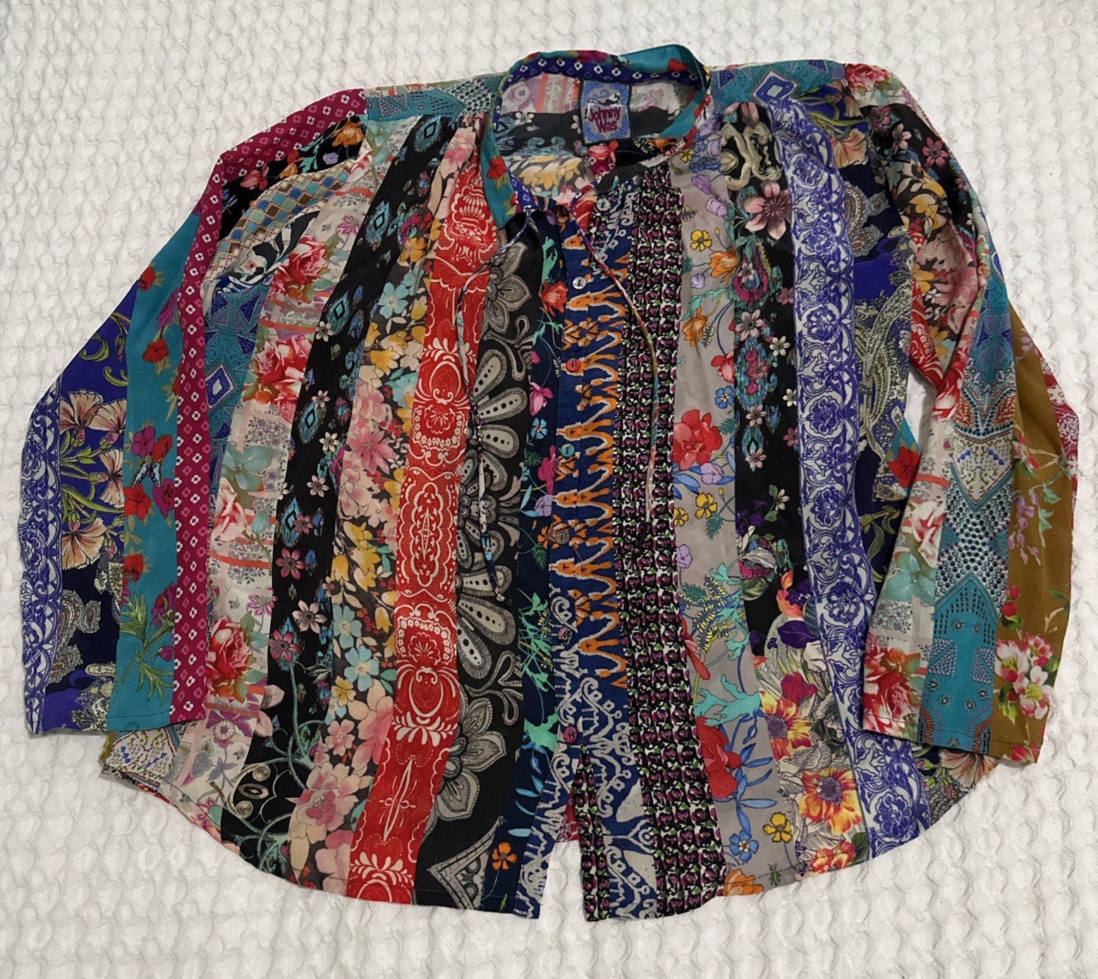 Johnny Was Treble Sofia Button-Up Blouse Long Sleeve Women’s Sz M Gd Condition