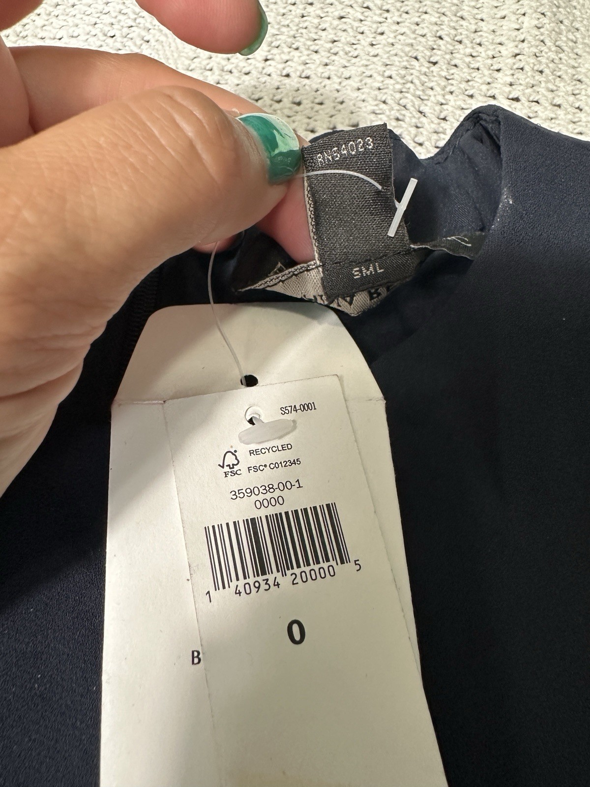 Banana Republic Shift Dress Navy Long Sleeve Crew Neck Mini Size 0 NWT