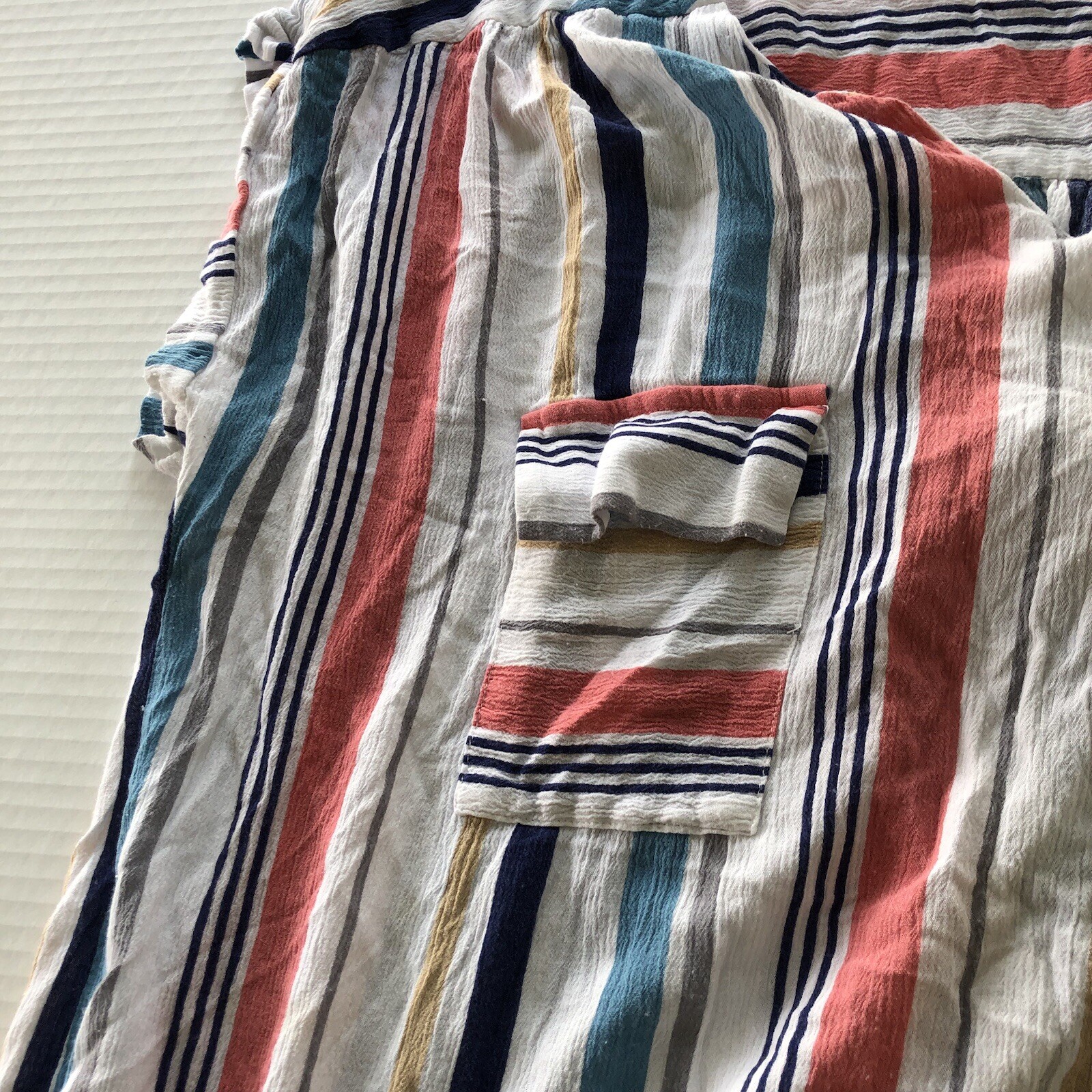 Faith & Joy Blue Red white Stripe Top Plus Size 3X A3912