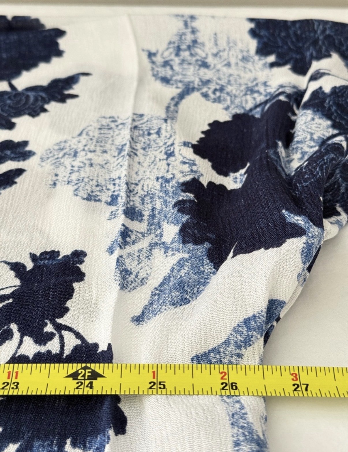 Chicos Moonflower Vines Burnout Ruana Kimono Size S M Blue White NWT 570364187
