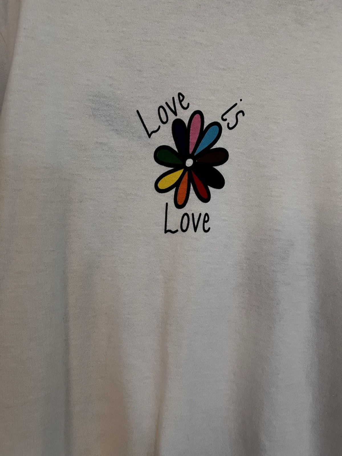 NEW Diversity T Shirt White Age 14 15 LOVE IS LOVE Role Models Tags Rainbow