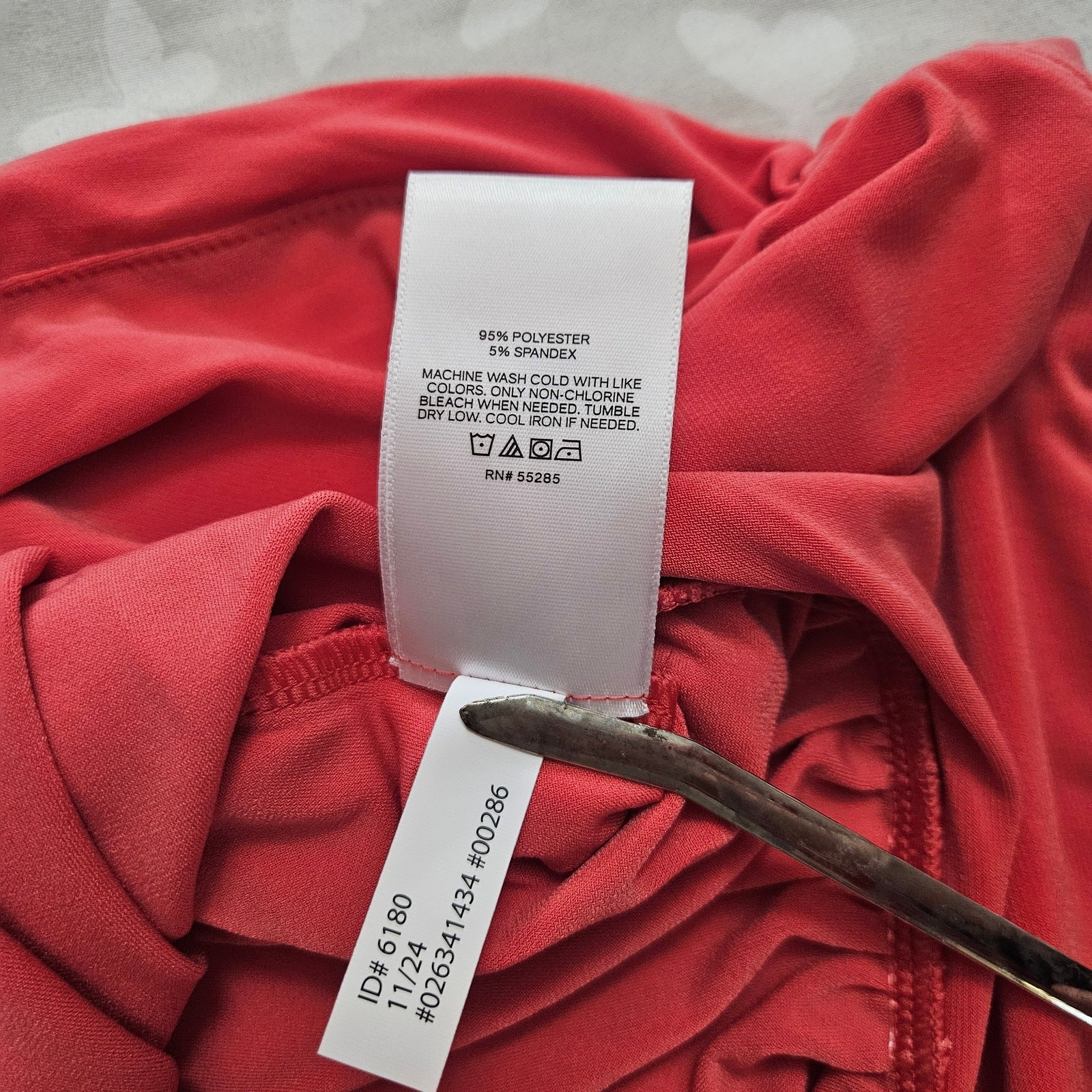 NWT Express Coral Pink Drape Neck Ruched Waist Top S Minimalist Preppy Normcore