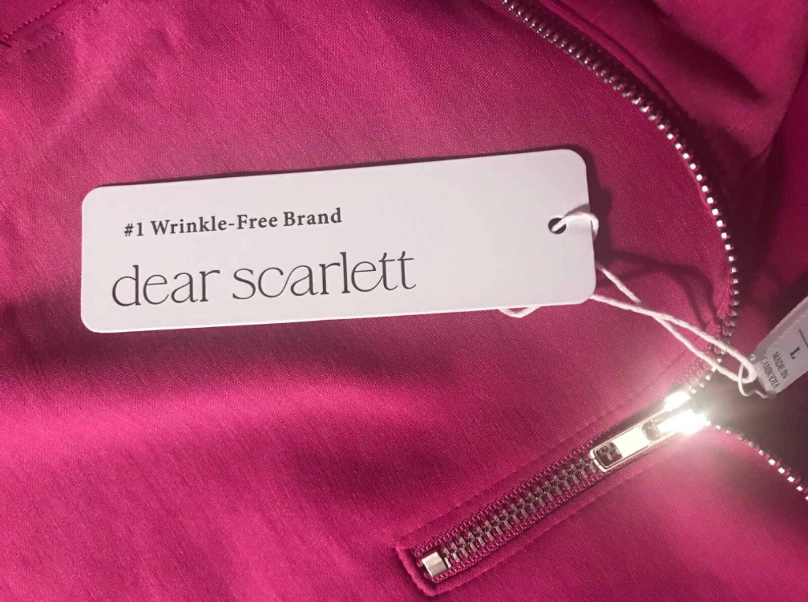 Dear Scarlett Hamptons Loungewear Top and Pants Travel Set Magenta Women’s Large