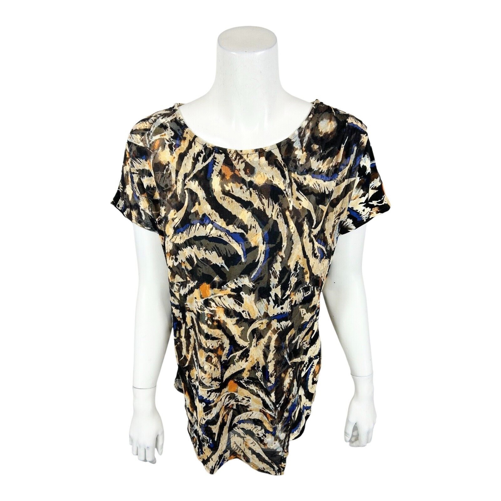 Attitudes by Renee Global Illusions Como Jersey Tee Top Safari Outing X-Large Sz