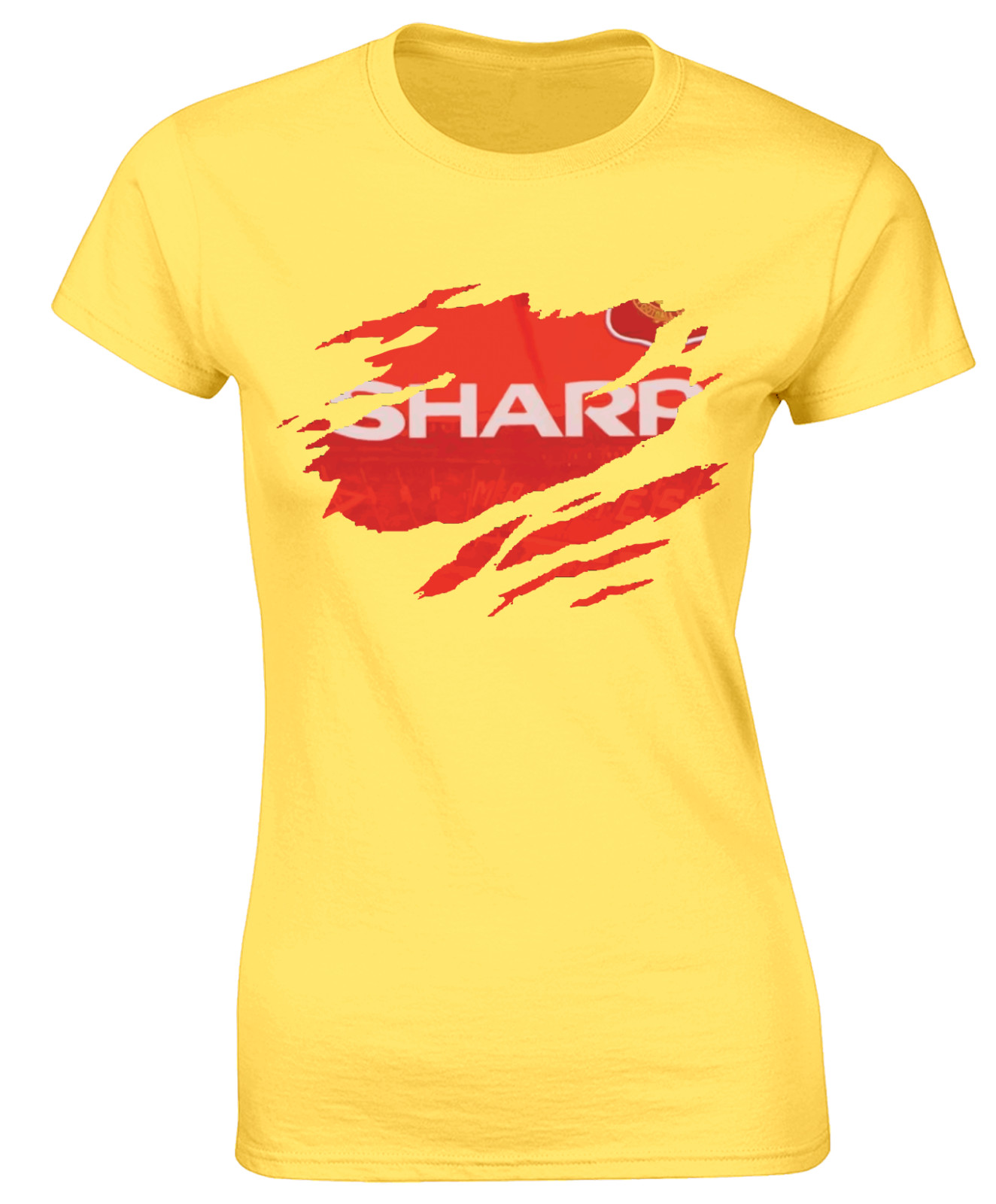 RETRO FOOTBALL KIT 18 LADIES T SHIRT MANCHESTER CLASSIC RETRO 90’S UNITED FAN