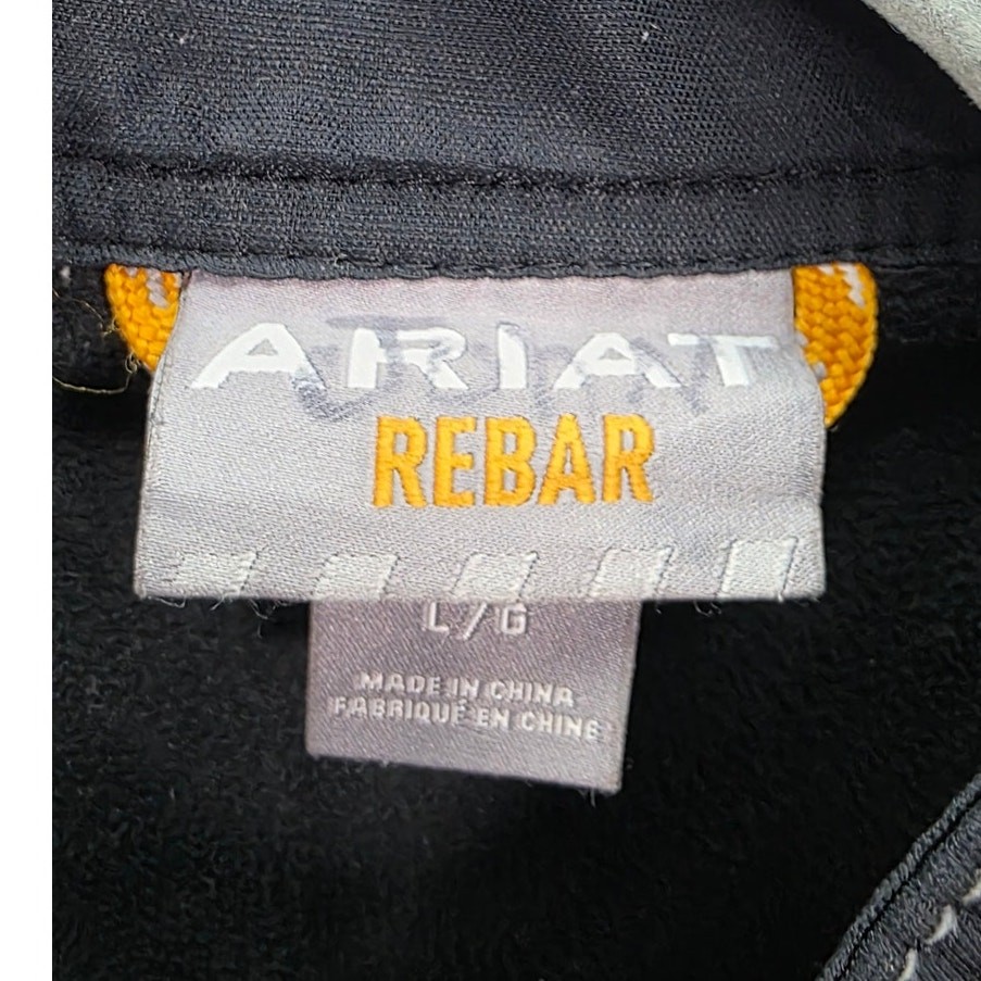 Ariat Rebar Stretch Canvas Softshell Vest Women’s Black Full Zip Workwear Size L