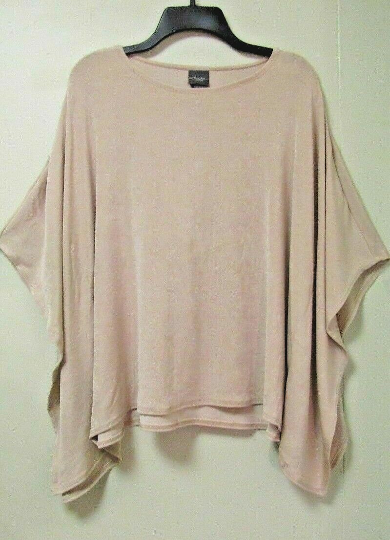 Womens Travelers Kimono Sleeve Slit Sleeved Poncho Top Size S/M, L/XL