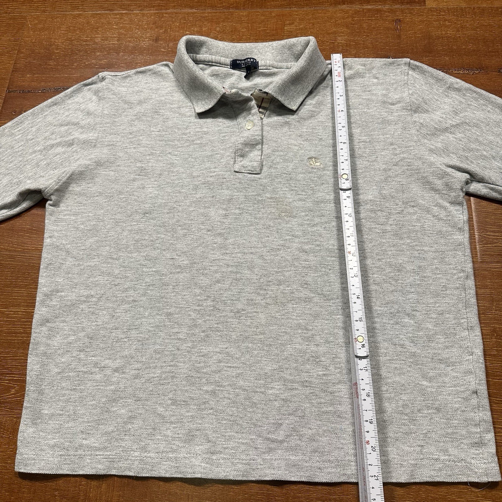 Burberry Crop Boxy Oversized Polo Shirt Women S Gray Luxury Designer City