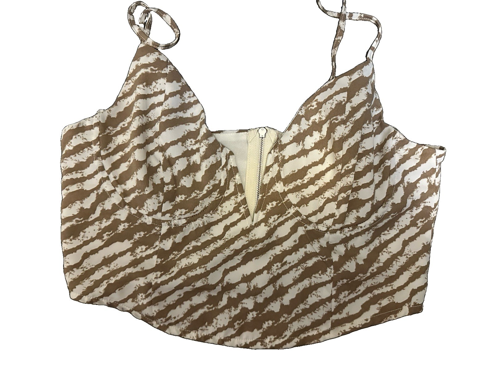 West Of Melrose Animal Print Crop Top Women’s Size M