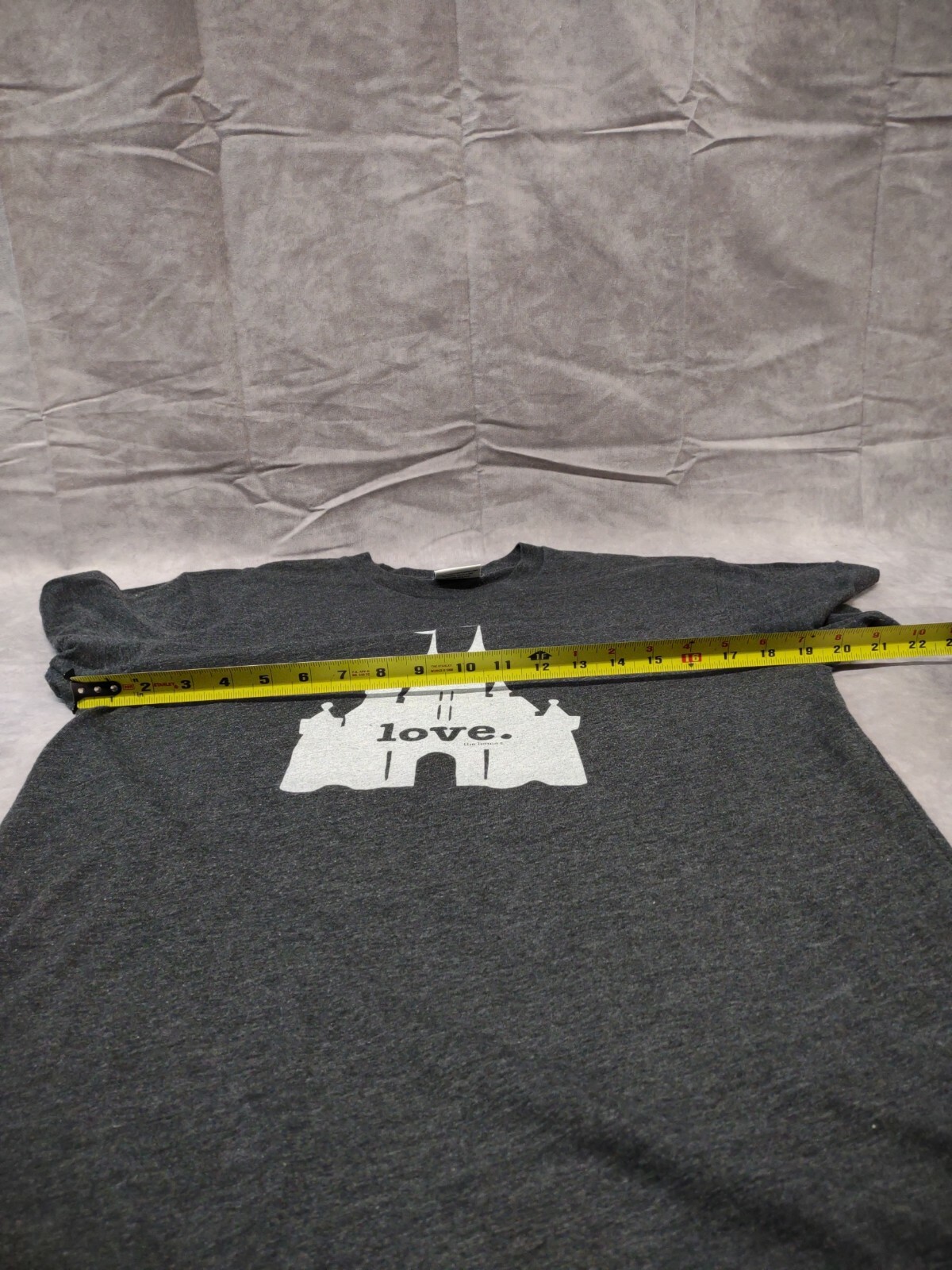 The Home T Disney Shirt Large M Short Sleeve Magic Kingdom Castle Gray Made USA