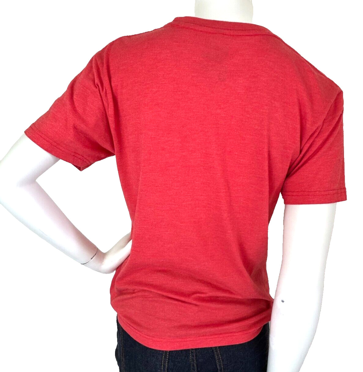 Tony Lama Graphic Boot Tee Size Small Cotton Blend Crewneck Short Sleeve Red EUC