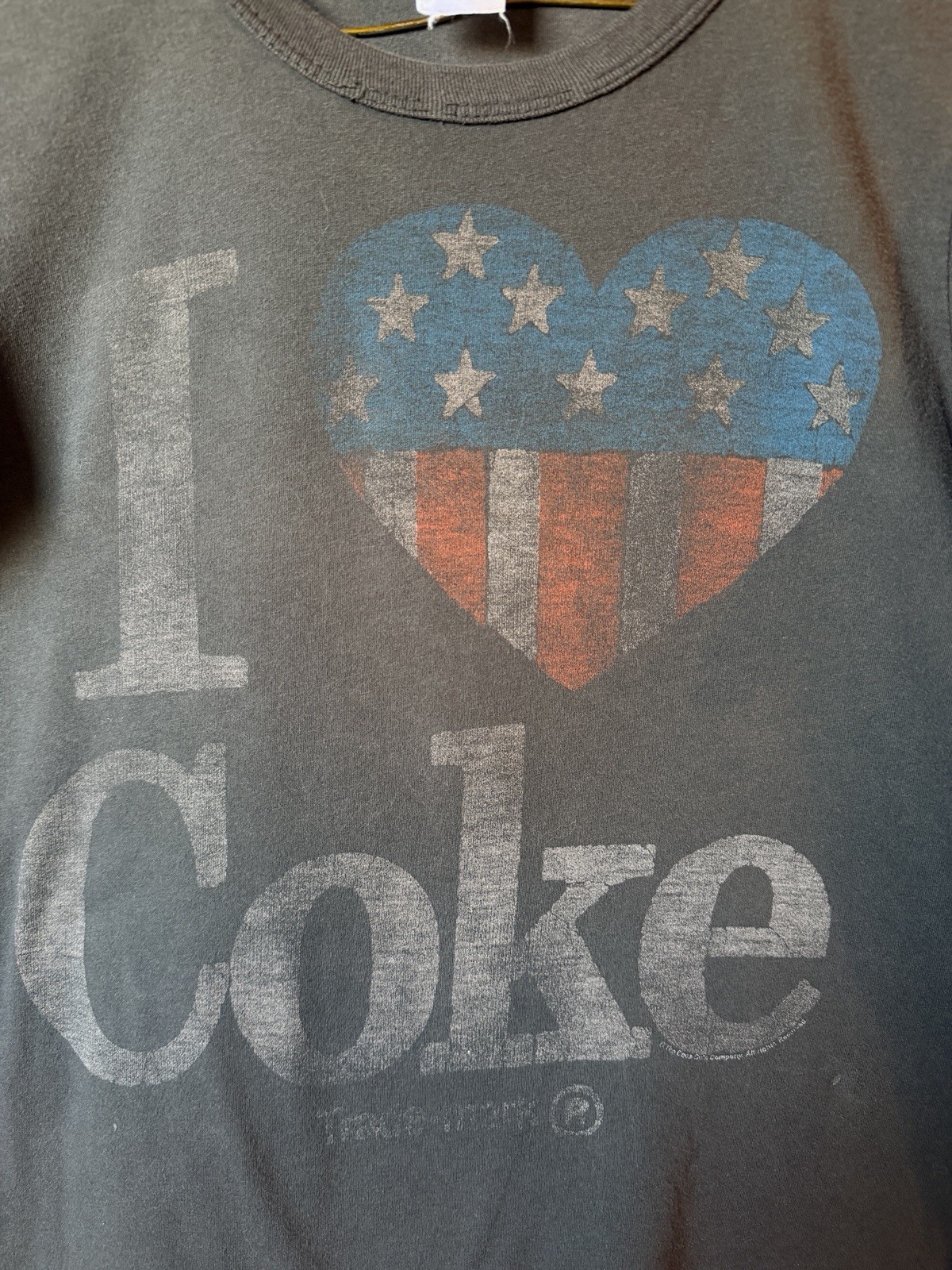 VTG Junk Food Brand T-shirt Diet Coke Heart Stars Stripes Women S USA Made READ