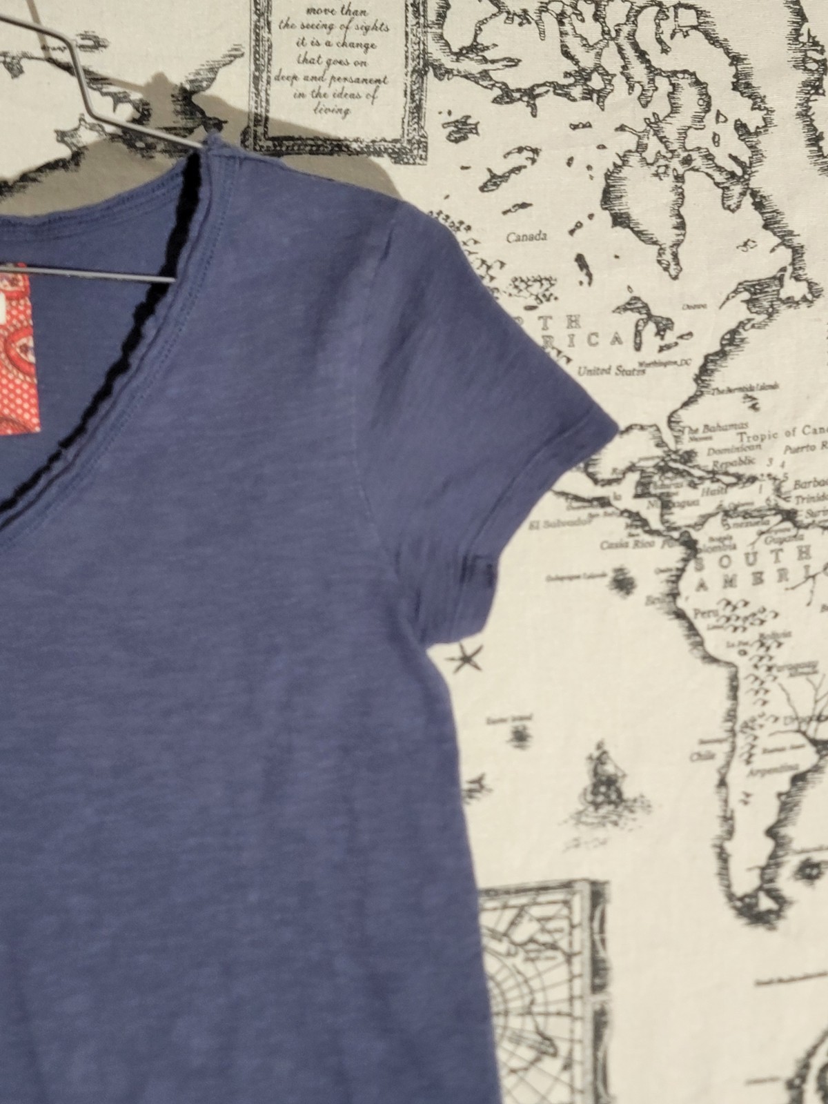 C&C California V Neck T Shirt dress Womens Small Blue Casual Soft Tee