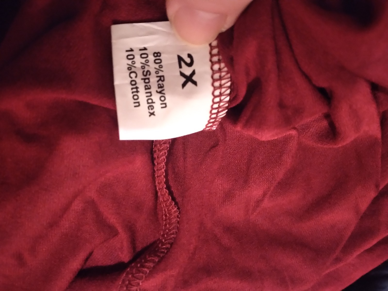 NWT ALLEGRACE SZ 2X BURGUNDY LG SLEEVE W/CUT OUT ON 1 SHOULDER ROUNDED HEM TOP