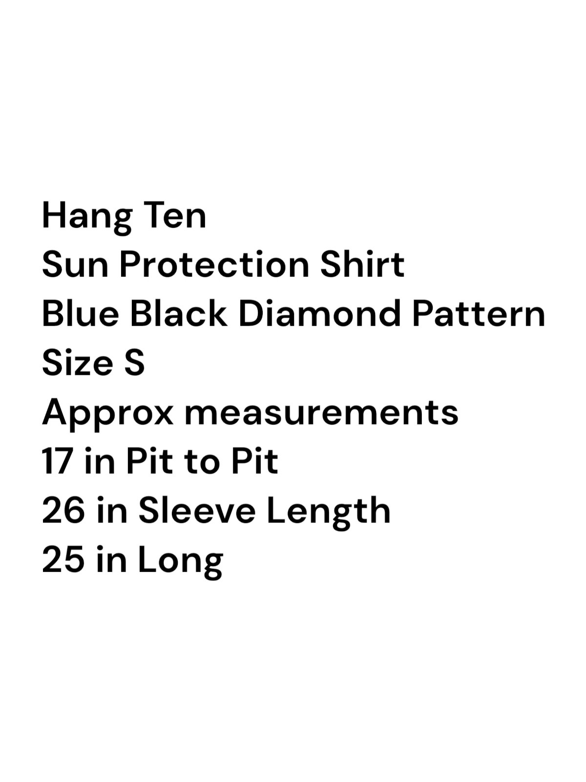 Hang Ten Sun Protection Swim Shirt Womens Size S Long Sleeve Blue Diamond Surf