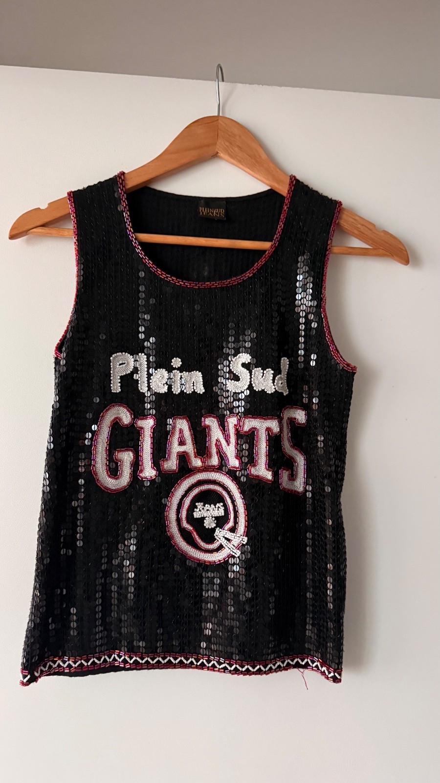 Plein Sud Jeanius Vintage Sequins Giants French Top XS