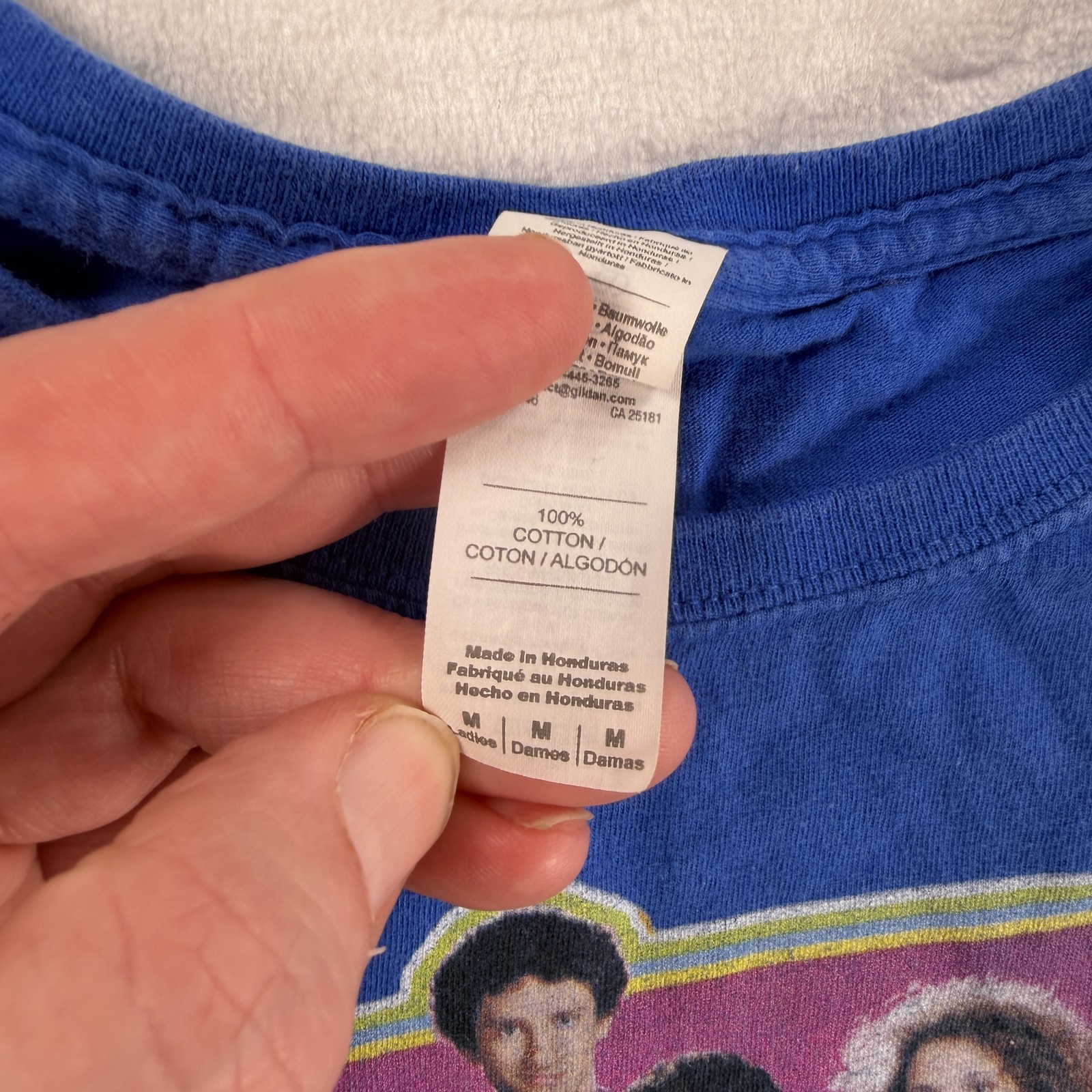 Gildan Softstyle Women’s M Saved by the Bell Graphic T-Shirt Royal Blue Cotton