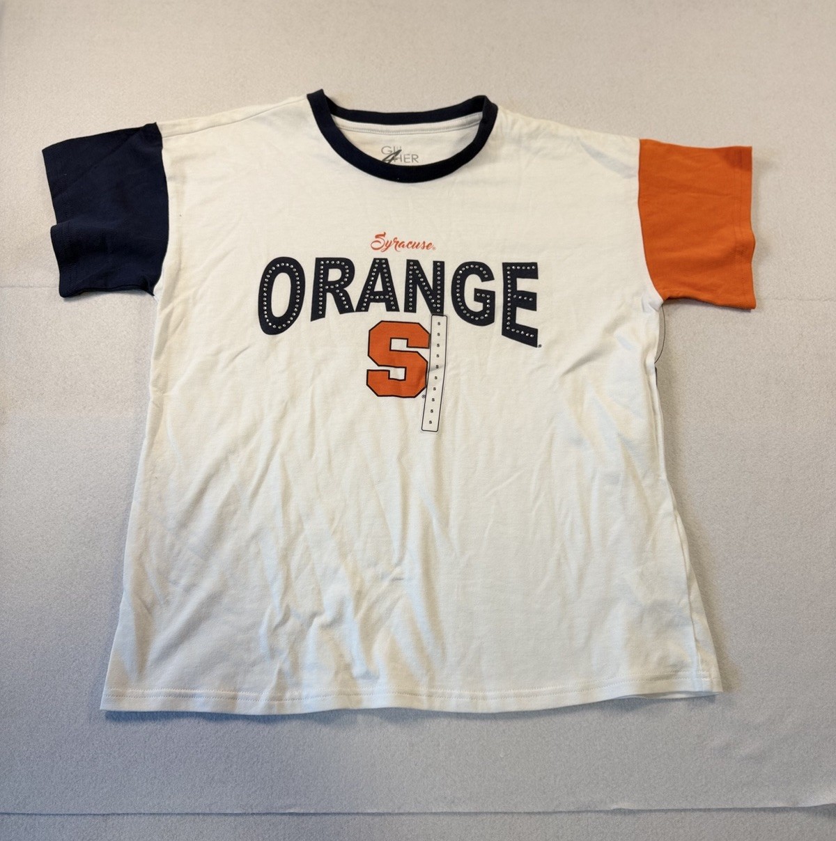 Syracuse University Women’s Small Orange Sports Teams Rhinestone T-Shirt