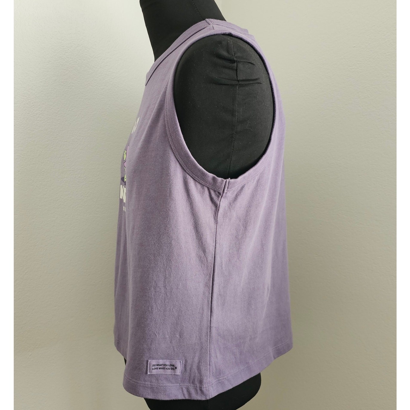 NWT Life is Good Cotton Crusher Boxy Good Karma Lotus Sleeveless Tee Top M