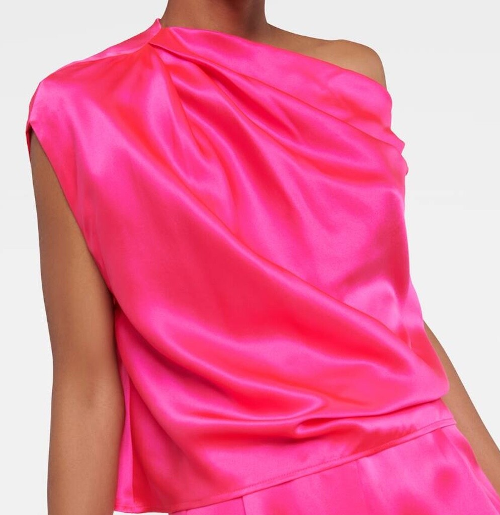 WOW! New Tags The Sei “Hot Pink” draped top size 2 $449 silk