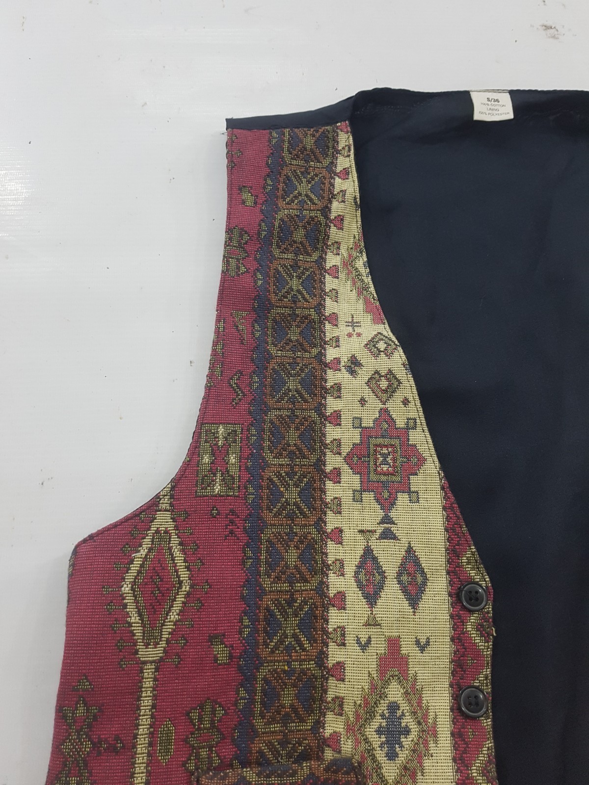 Vintage Hand Embroidered Beautiful Traditional Multicolor Aztec Vest 52×51 cm