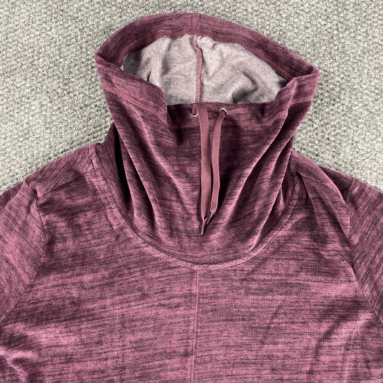 Harmony Balance Womens Long Sleeve Pullover Cowl Neck Purple Size Large