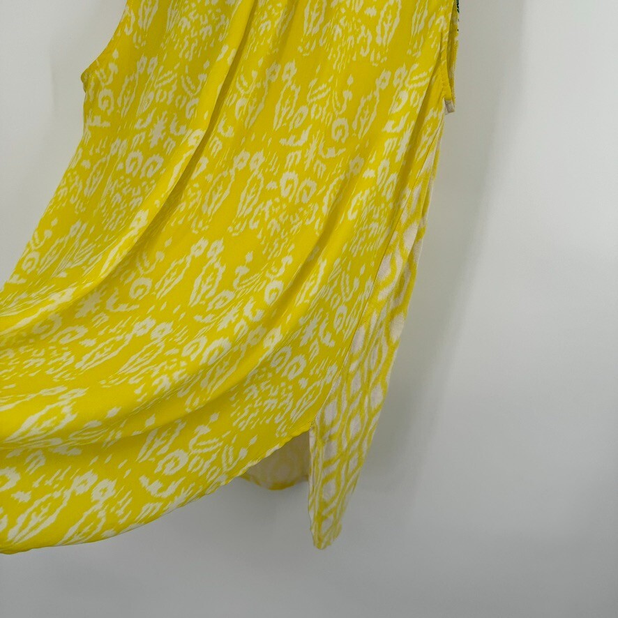 One September anthropologie women’s sleeveless blouse embroidered yellow large