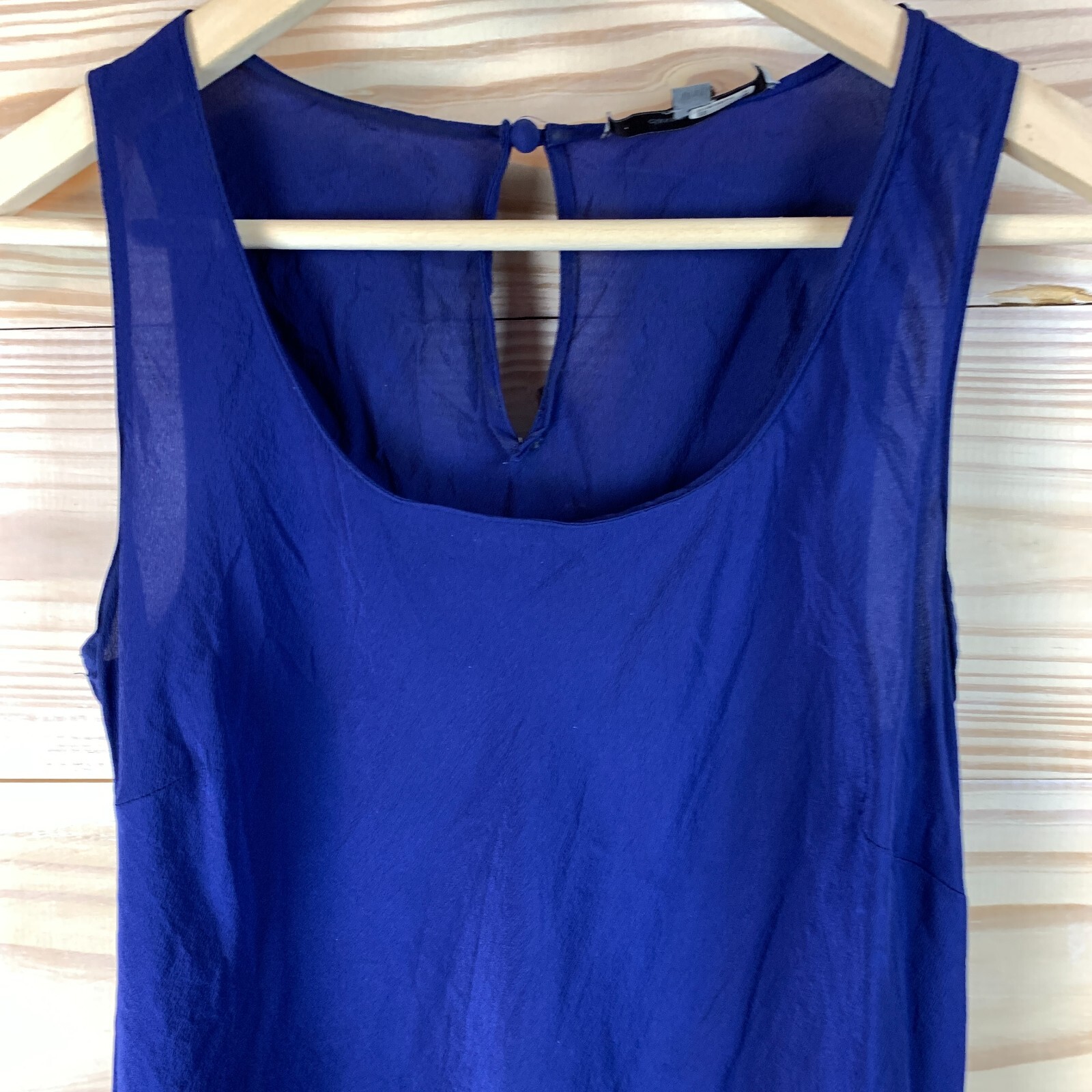 Classiques Entier Top Womens Small Silk Sleeveless Blue