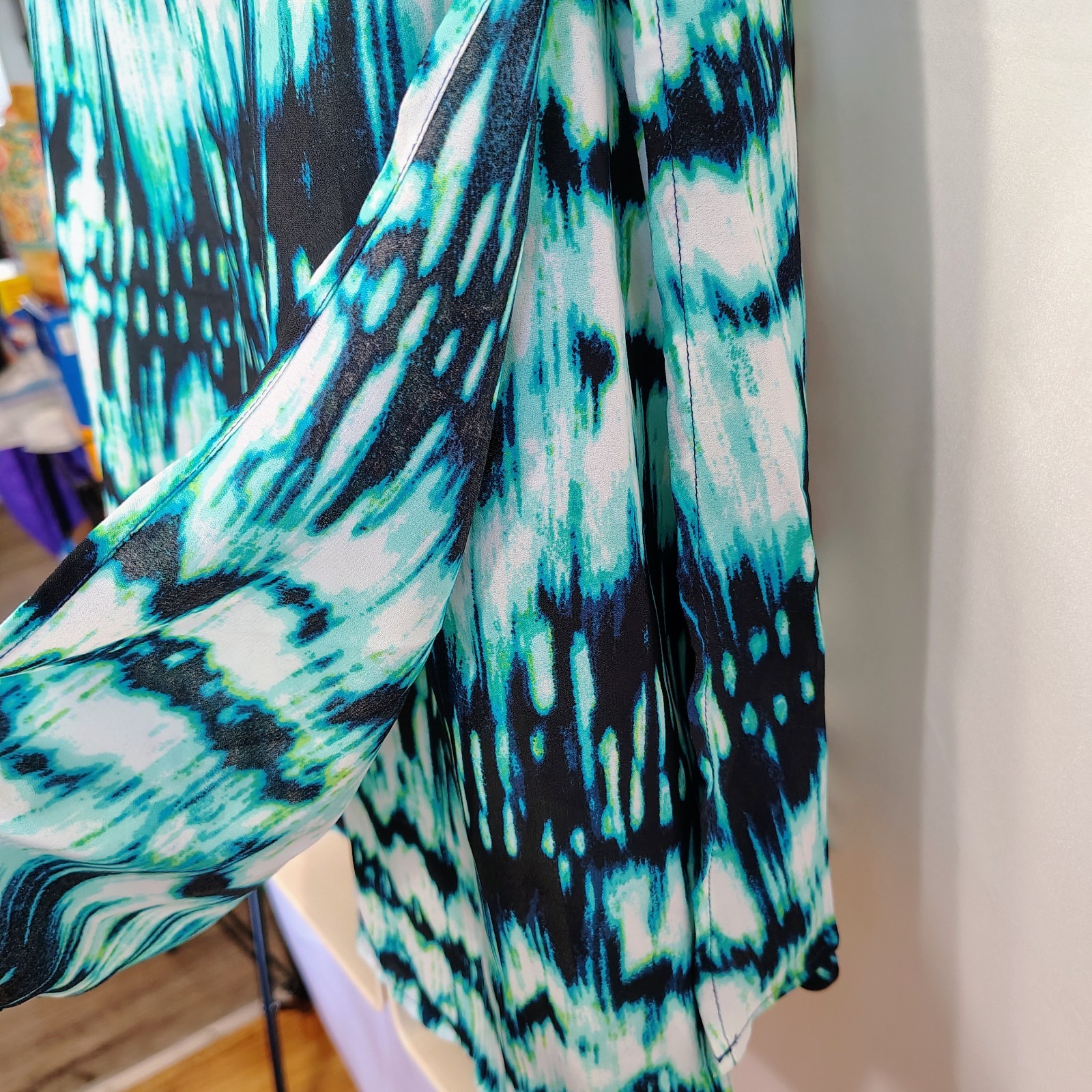 Decree Halter Shirt Womens Extra Small Tie Dye print Layers Sleeveless