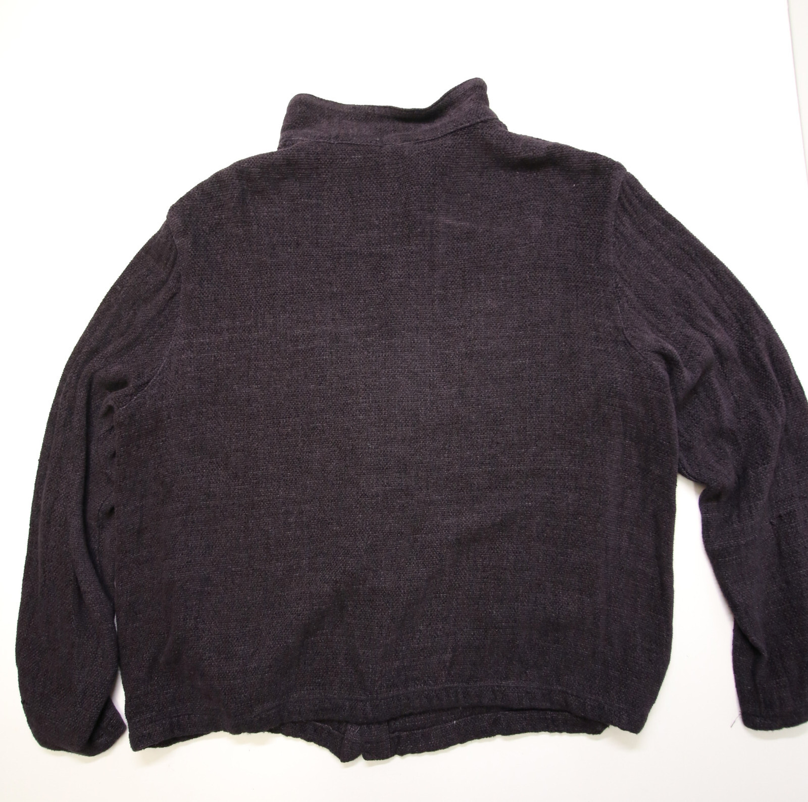 CP Shades Rayon Flax Knit Shirt Womens Oversized M Button Lagenlook READ
